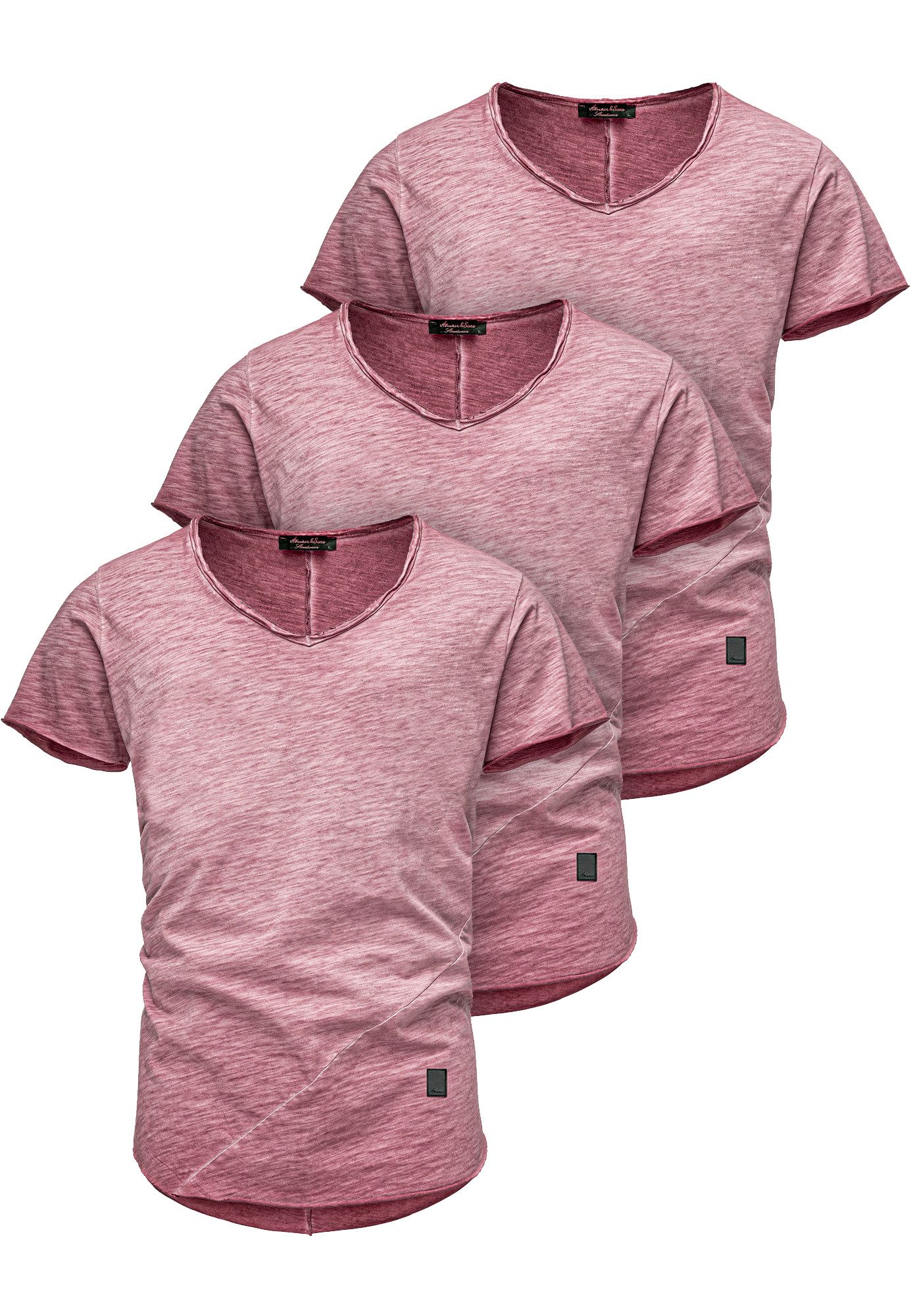 Amaci&Sons T-Shirt 3. NYC Herren 3er-Pack T-Shirts (3er-Pack) Herren Basic günstig online kaufen