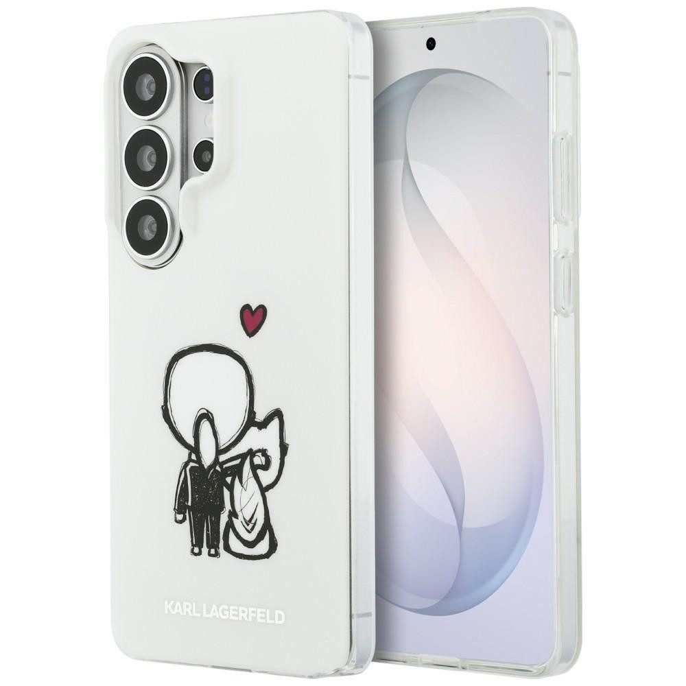 KARL LAGERFELD Handyhülle Galaxy S26 Ultra weiß MagSafe Katze Logo Seiten transparent 6,9 Zoll, Kantenschutz
