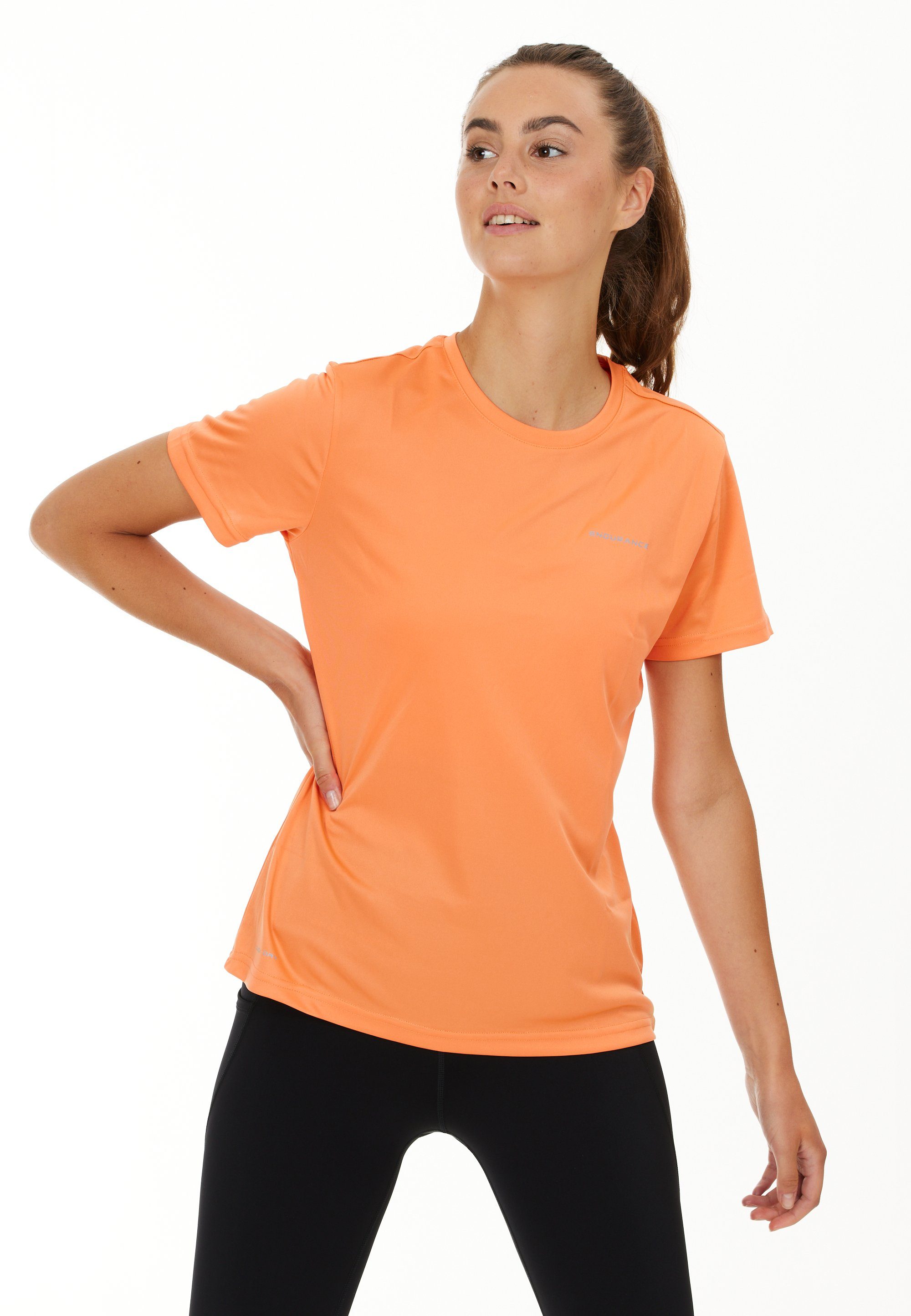 aus orange schnelltrocknendem (1-tlg) ENDURANCE Keily Funktionsshirt Funktionsstretch