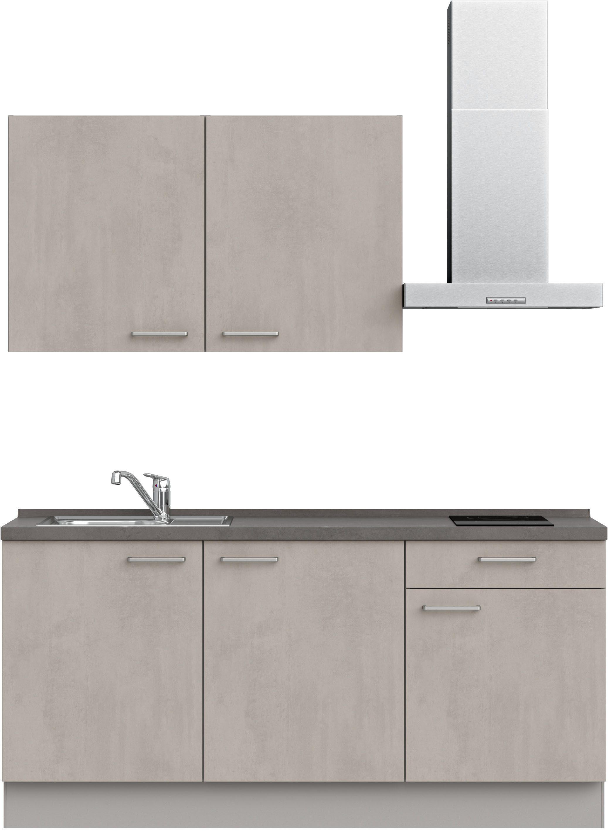 nobilia® Кухниzeile "Riva I", vormontiert, Ausrichtung wählbar, Breite 180 cm, wahlw. mit E-Geräten