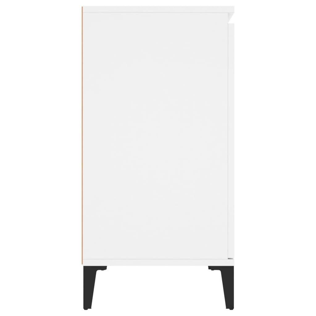 vidaXL Sideboard NA Sideboard Weiß 104x35x70 cm mit 2 Schubladen und 2 Türen für Wohnzi