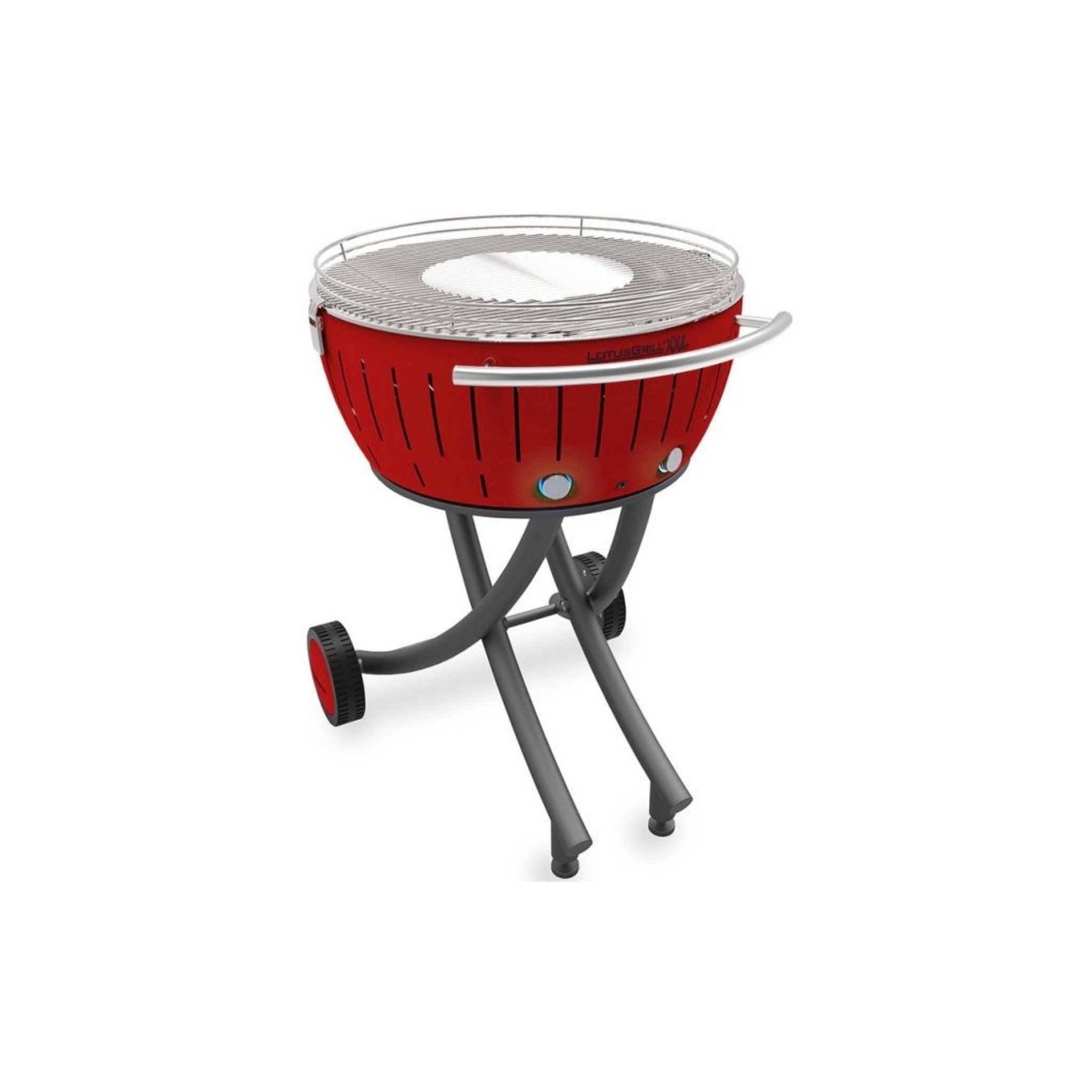 LotusGrill Holzkohlegrill LotusGrill XXL (G600) Gartengrill 21,8kg, Feuerrot mit USB Anschluss