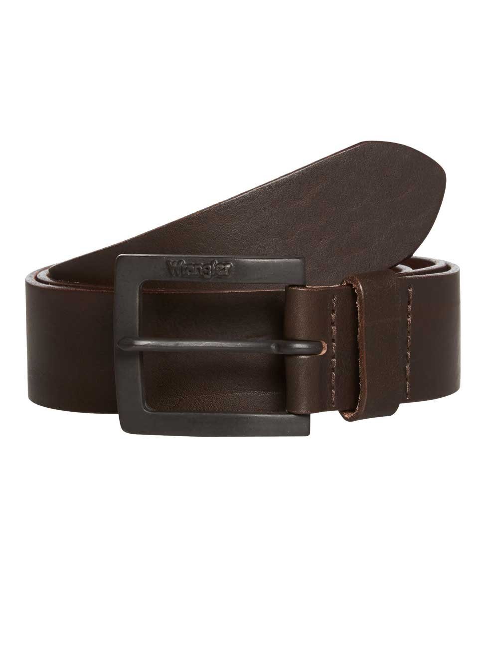 Wrangler Ledergürtel Kabel Buckel aus 100% Leder