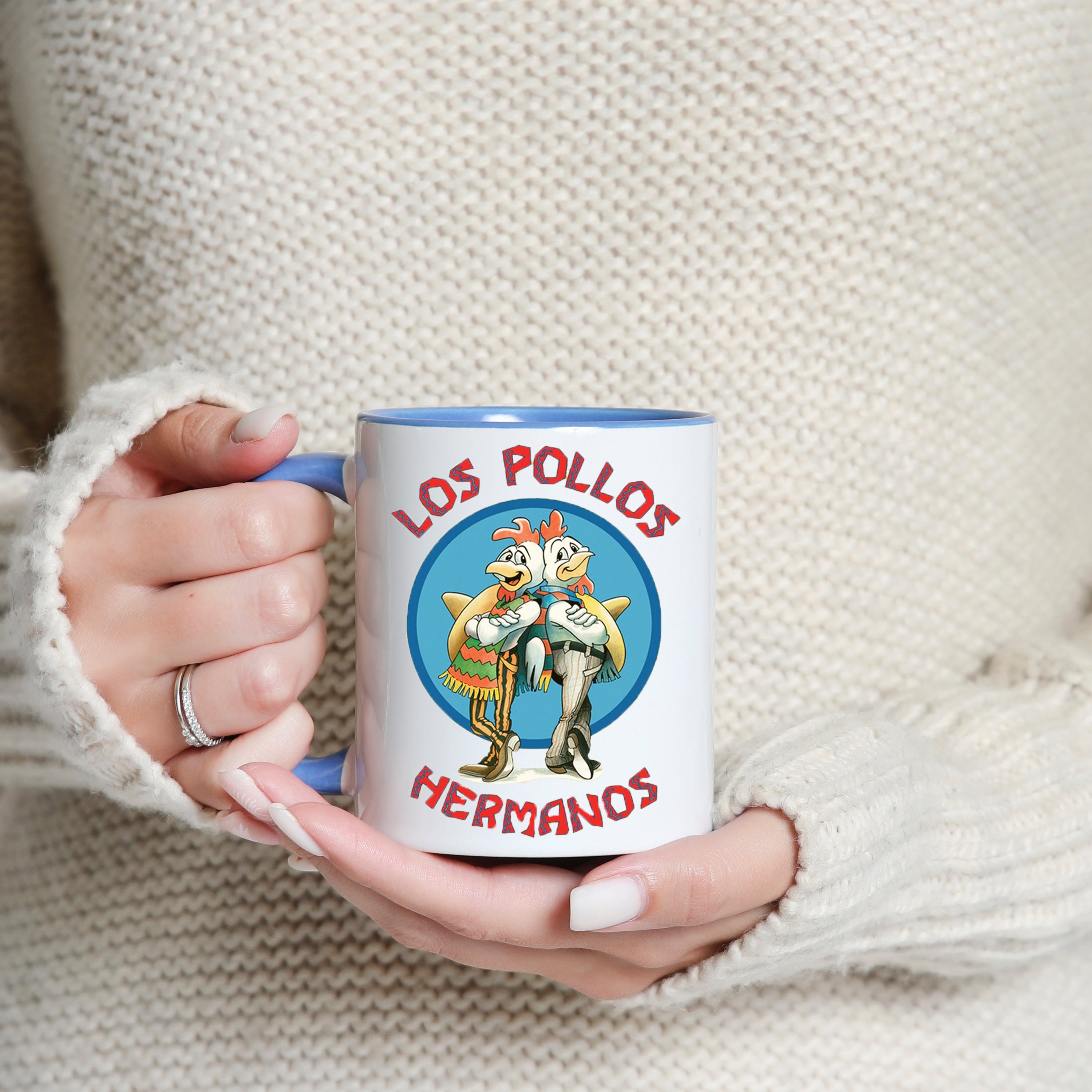 Youth Designz Tasse Los Pollos Hermanos Kaffeetasse Geschenk mit lustigem Fun Print Spruch, Keramik – Bild 4 von 5