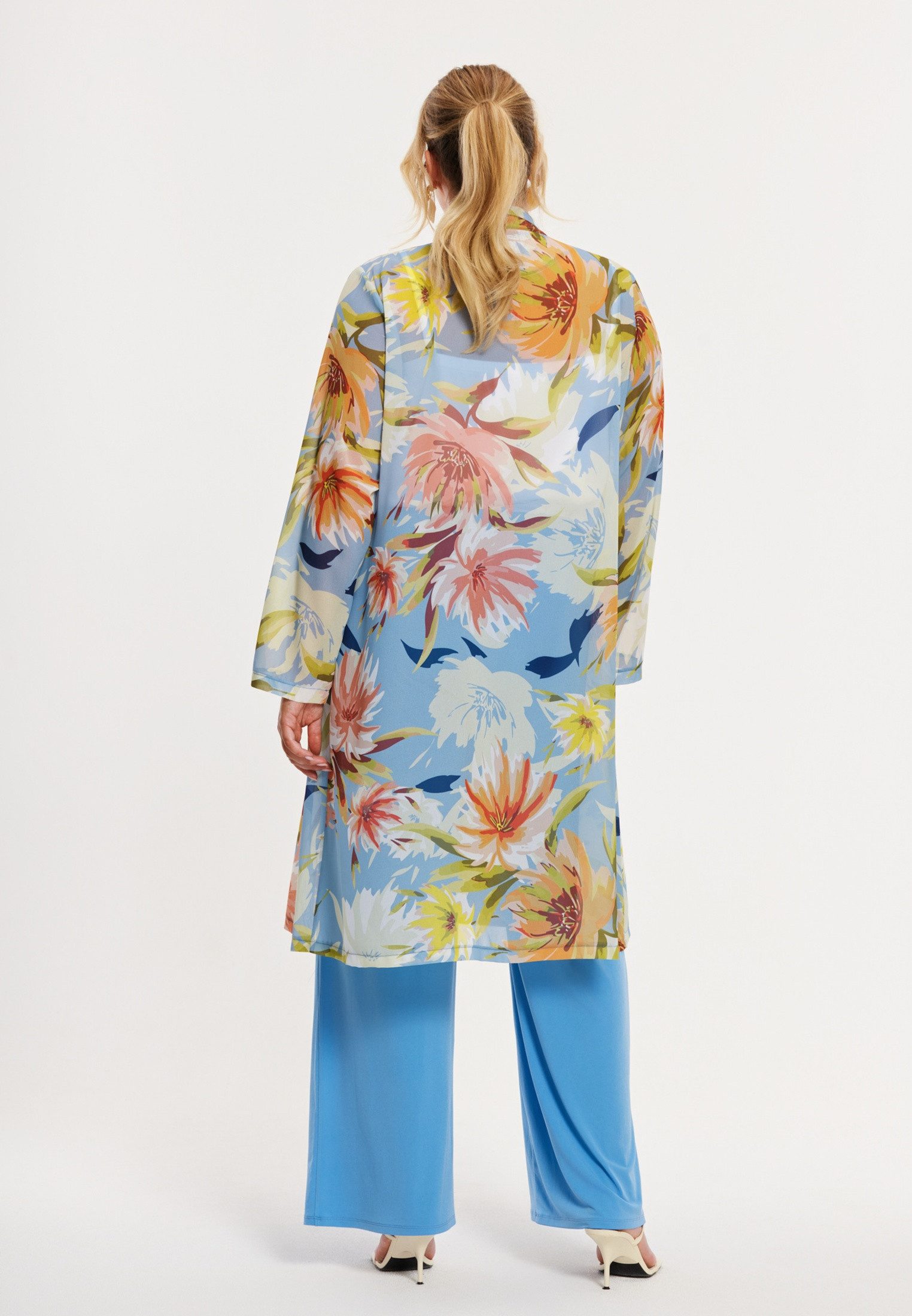 YOEK Langmantel Damen Jacke Flare Fit