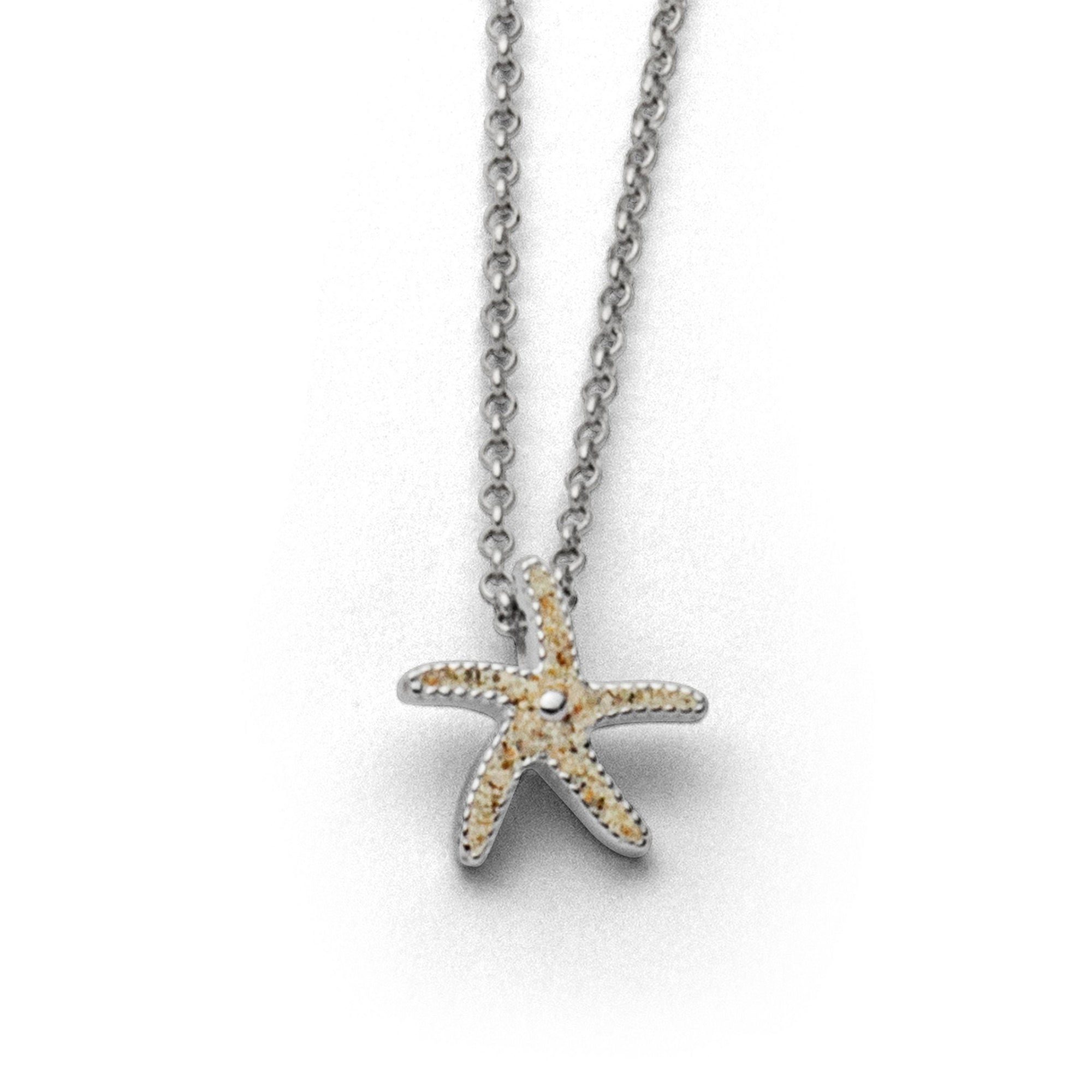 Kette mit Anhänger DUR Schmuck: Kette "Seestern" mit Strandsand K2512 / K2949