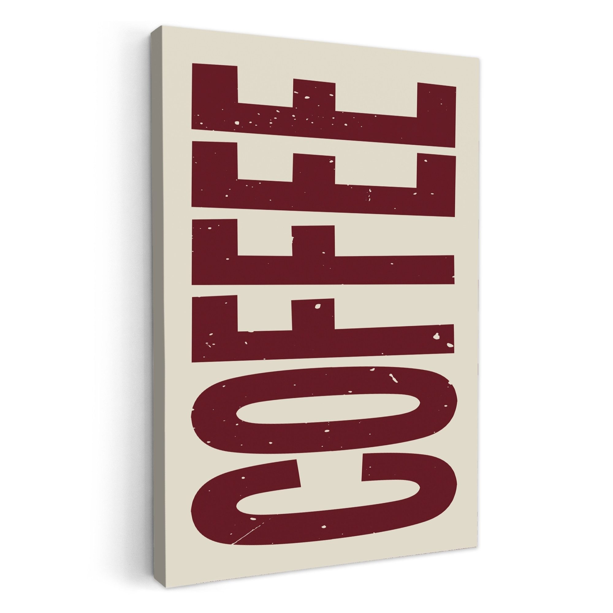 OneMillionCanvasses® Leinwandbild Kaffee -Japandi - Rot günstig online kaufen