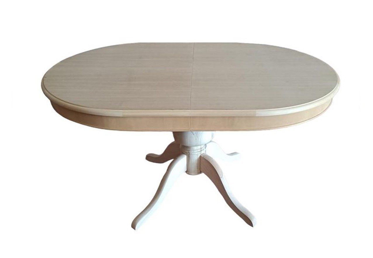 Xlmoebel Esstisch Runder Tisch aus Holz für Esszimmer und Wohnzimmer 135 x 91 cm, Made in Europa