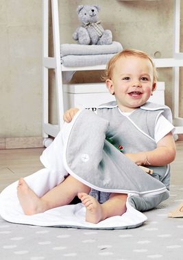 Nordic Coast Company Babyschlafsack, mitwachsend & atmungsaktiv I waschbar I Baumwolle I Grau