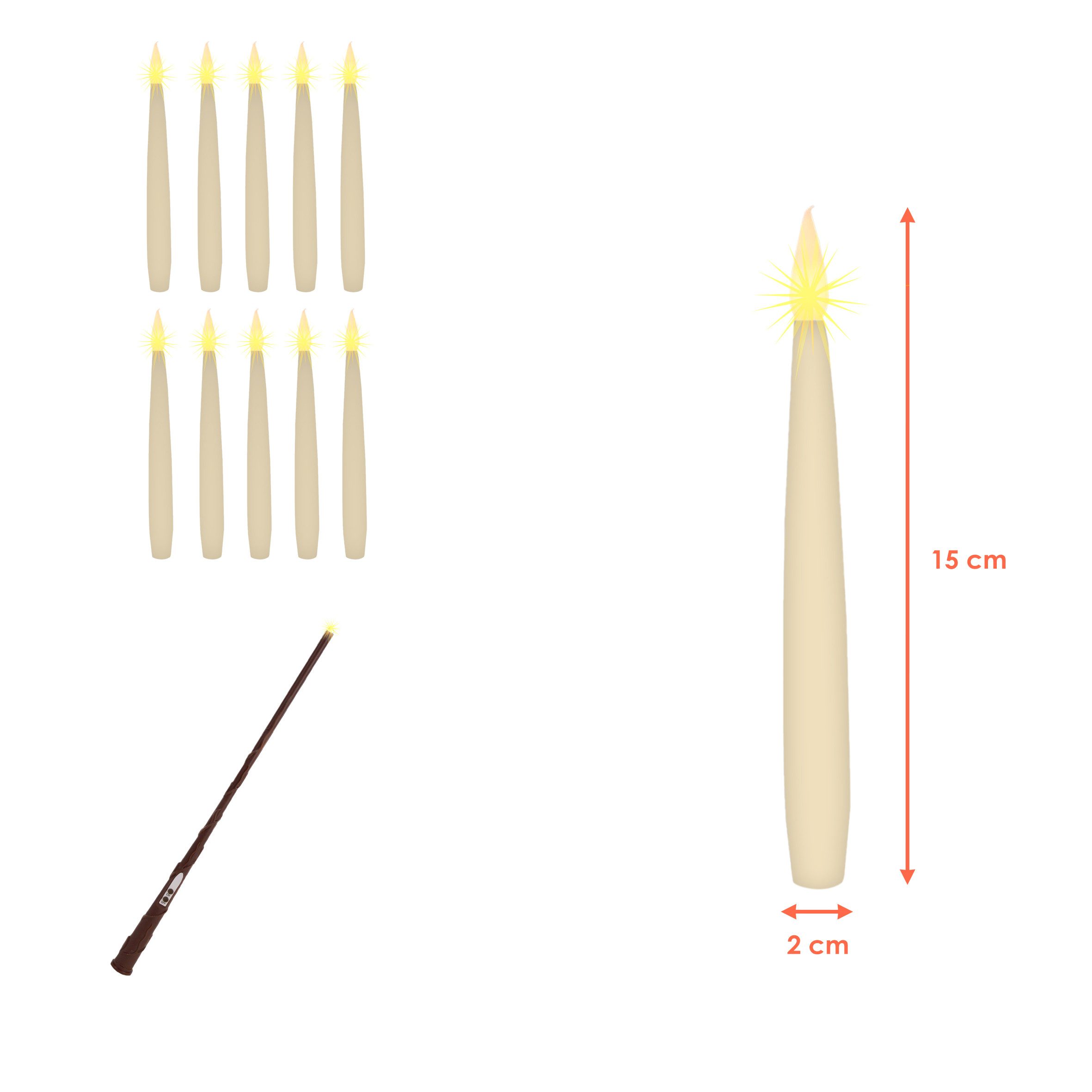 Spetebo Dekofigur Schwebende LED Kerzen warm weiß mit Zauberstab Fernbedien günstig online kaufen