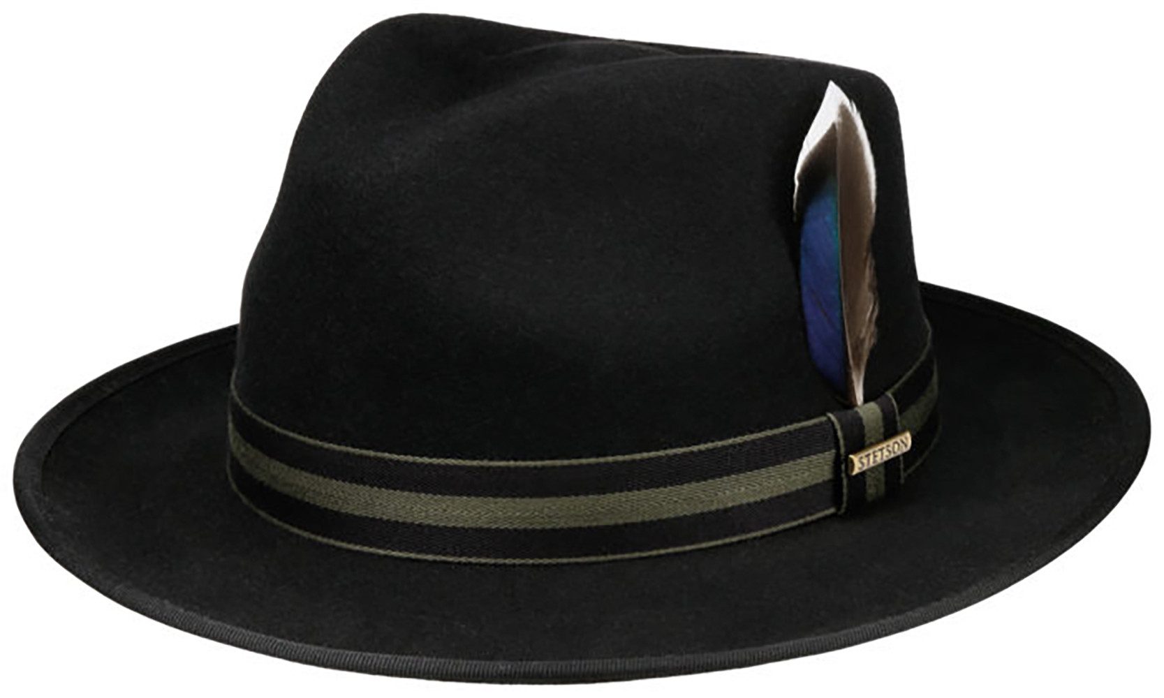 Stetson Fedora Filzhut Woolfelt mit Feder