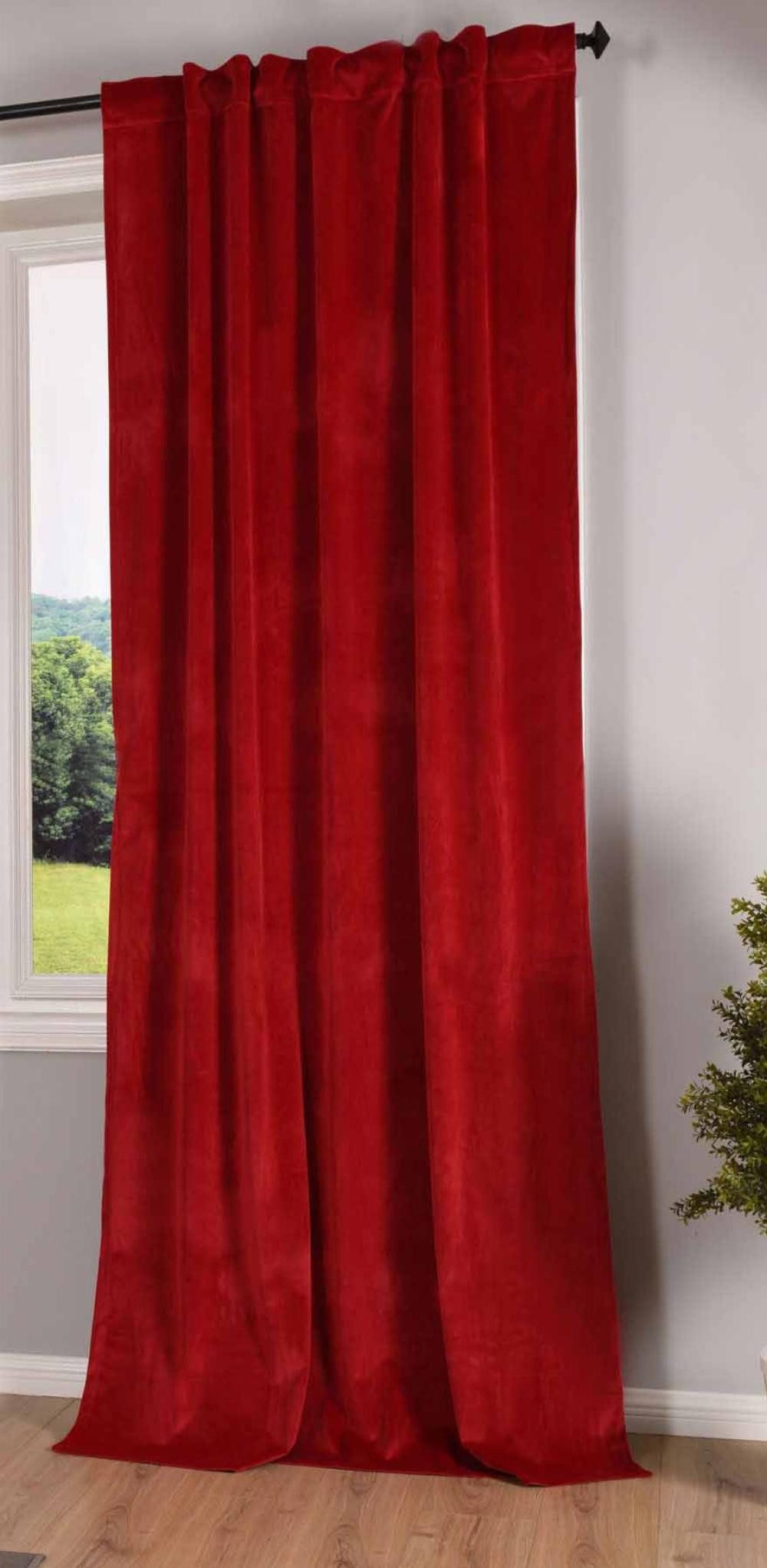 Gardinenbox Verdunkelungsvorhang (1 St), Multifunktionsband, verdunkelnd, Samt, »Milano« Samt blickdicht Tunneldurchzug kürzbar 20357