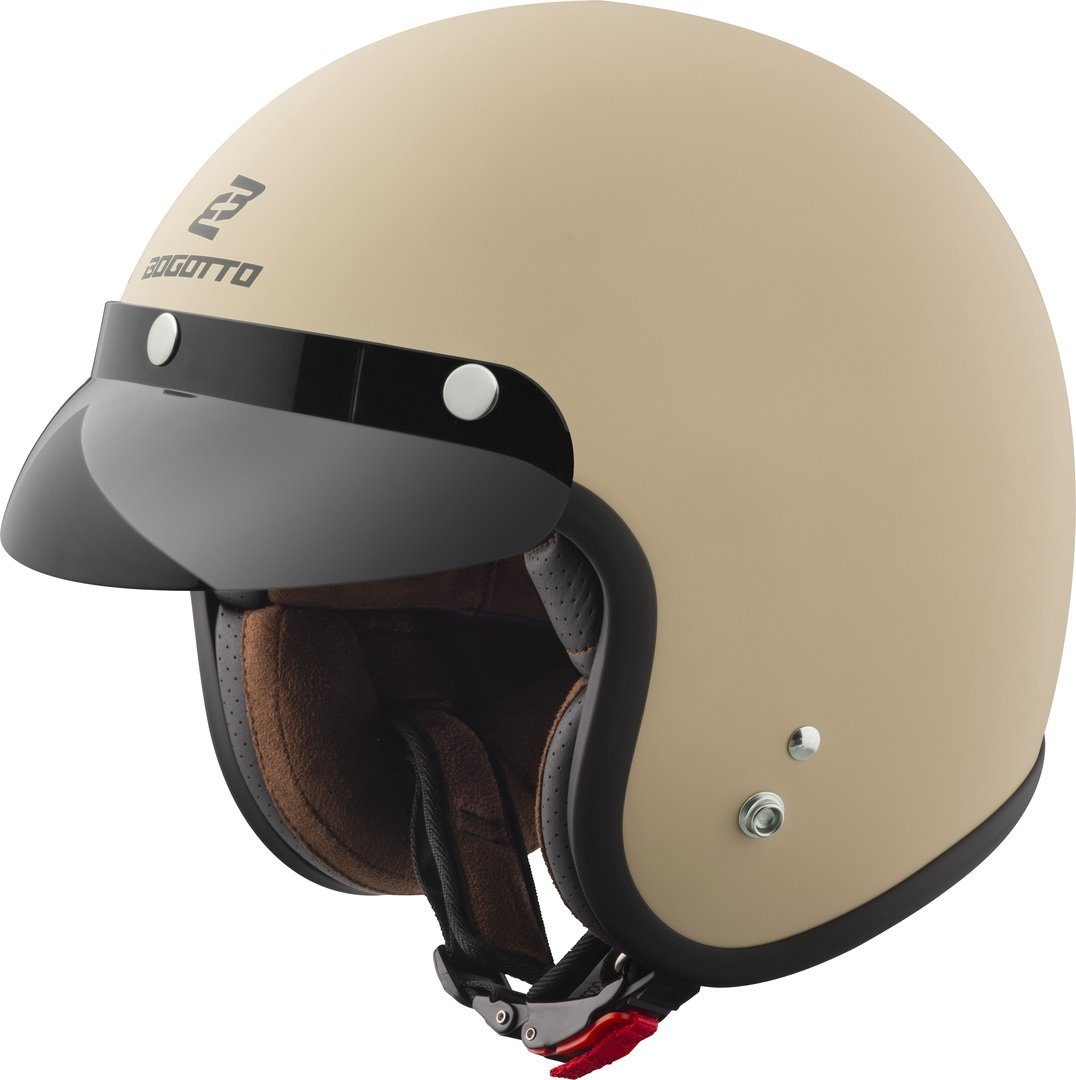 Bogotto Motorradhelm H541 Solid Jethelm, geeignet für Brillenträger