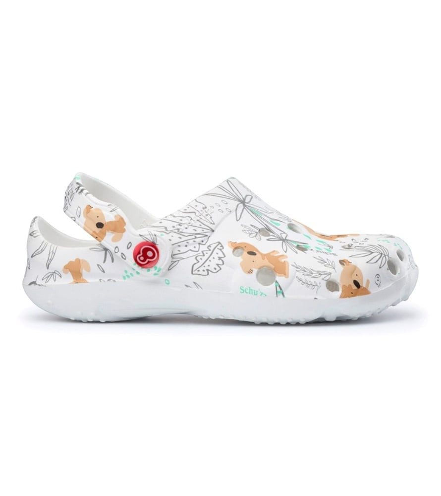 Schuzz Sandale Globule Clog Koala weiss/bunt Damen Badeschuh