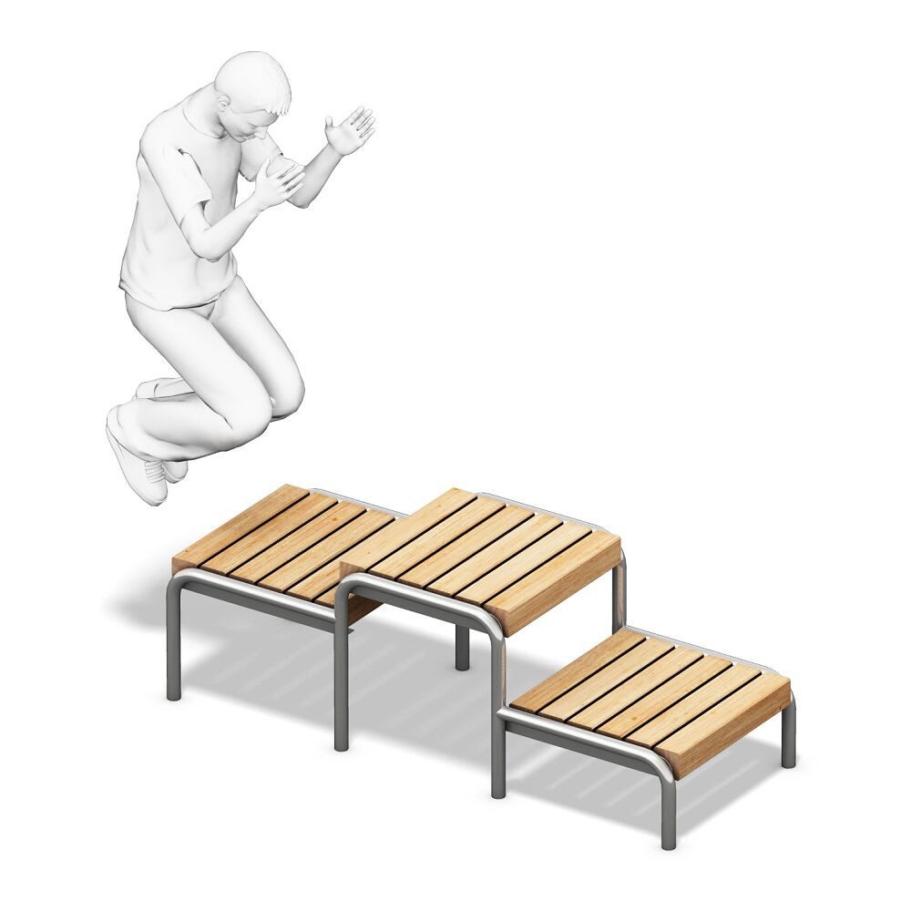 Playparc Kraftstation Calisthenics-Anlage Squat-Plattform, Für alle Sportinteressierten ab 14 Jahren