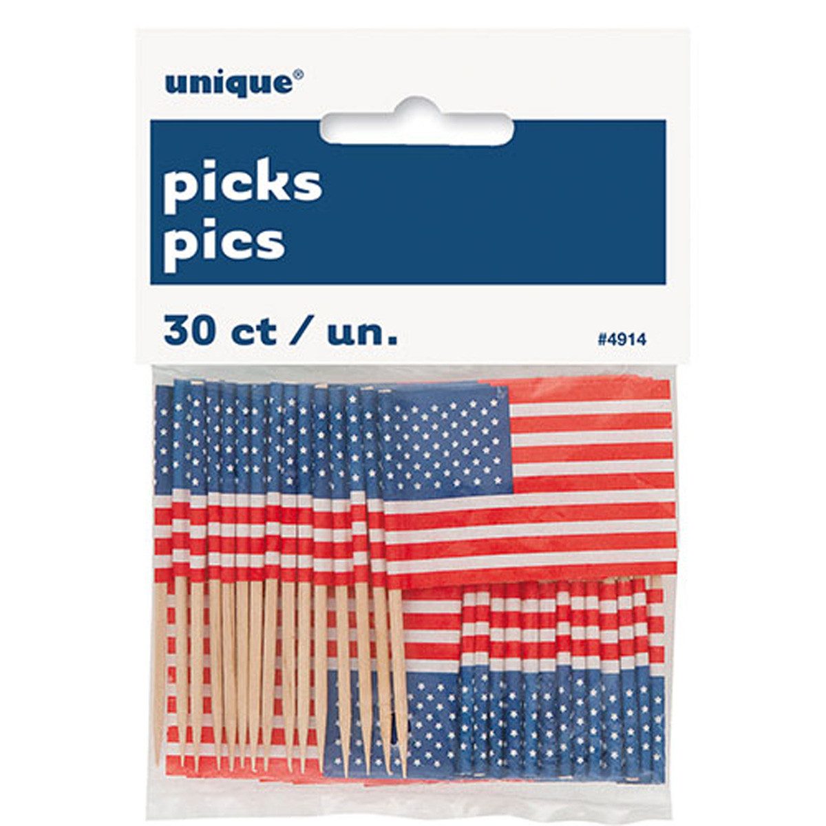 Unique Industries Inc. Hängedekoration Picker US-Flagge 30 Stk.