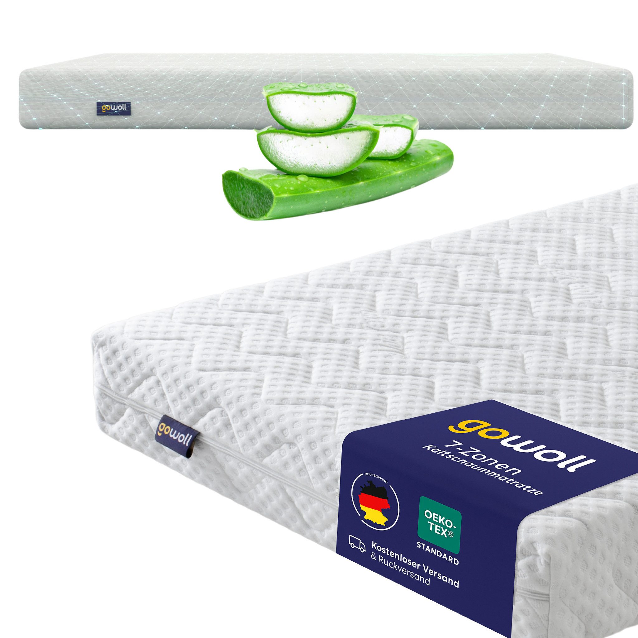 Kaltschaummatratze 7 Zonen Allergenfrei Matratze Bezug abnehmbar & waschbar günstig online kaufen