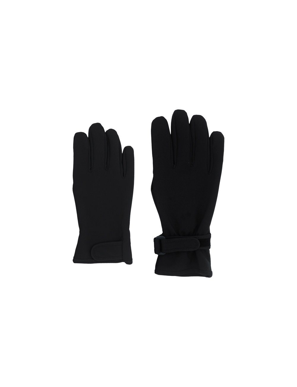 Multisporthandschuhe Softshell, schwarz KIDS-Fingerhandschuhe Klettriegel MAXIMO