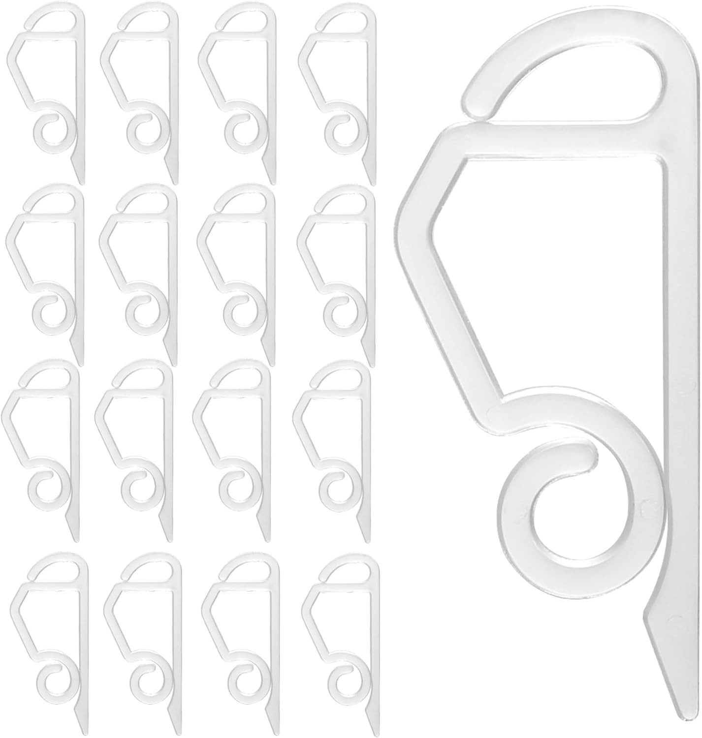 Dekohaken 100x Halter für Lichterketten & Clips für Lichtvorhang Halterung