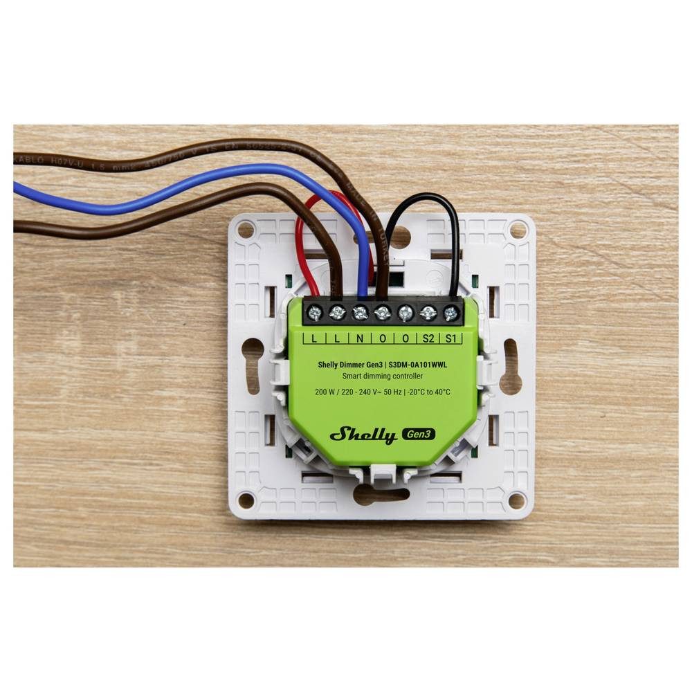 Shelly Dimmer Gen3 Dimmaktor Wi-Fi, Bluetooth Shelly_Dimmer_Gen3 Smart-Home-Steuerelement, mit Dimmfunktion