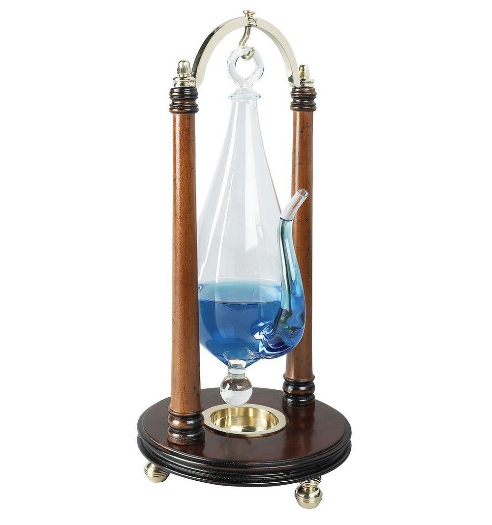 Linoows Dekoobjekt Barometer, Wetterglas, Goetheglas, Wetterstation, Gründerzeit Wetterstation Goethe Barometer Wetterglas