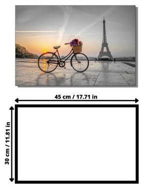 Victor (Zenith) Acrylglasbild Acrylglasbild \"Fahrrad vor Eiffelturm\" - Größe: 30 x 45 cm, Städte, in 30x45 cm, Acrylglasbild Paris, Bilder XXL, Wanddeko