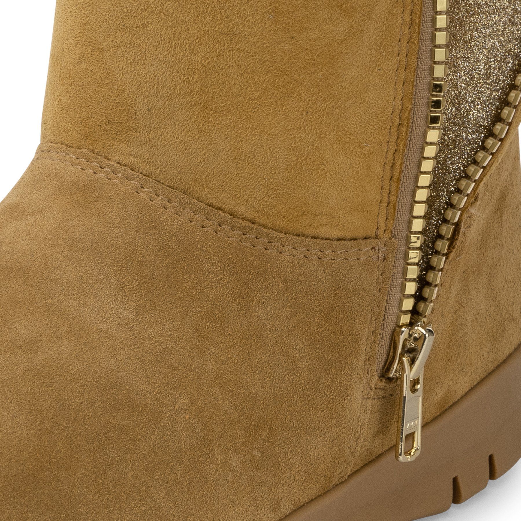 camel Stiefelette Stiefelette Damenschuhe Veloursleder vitaform