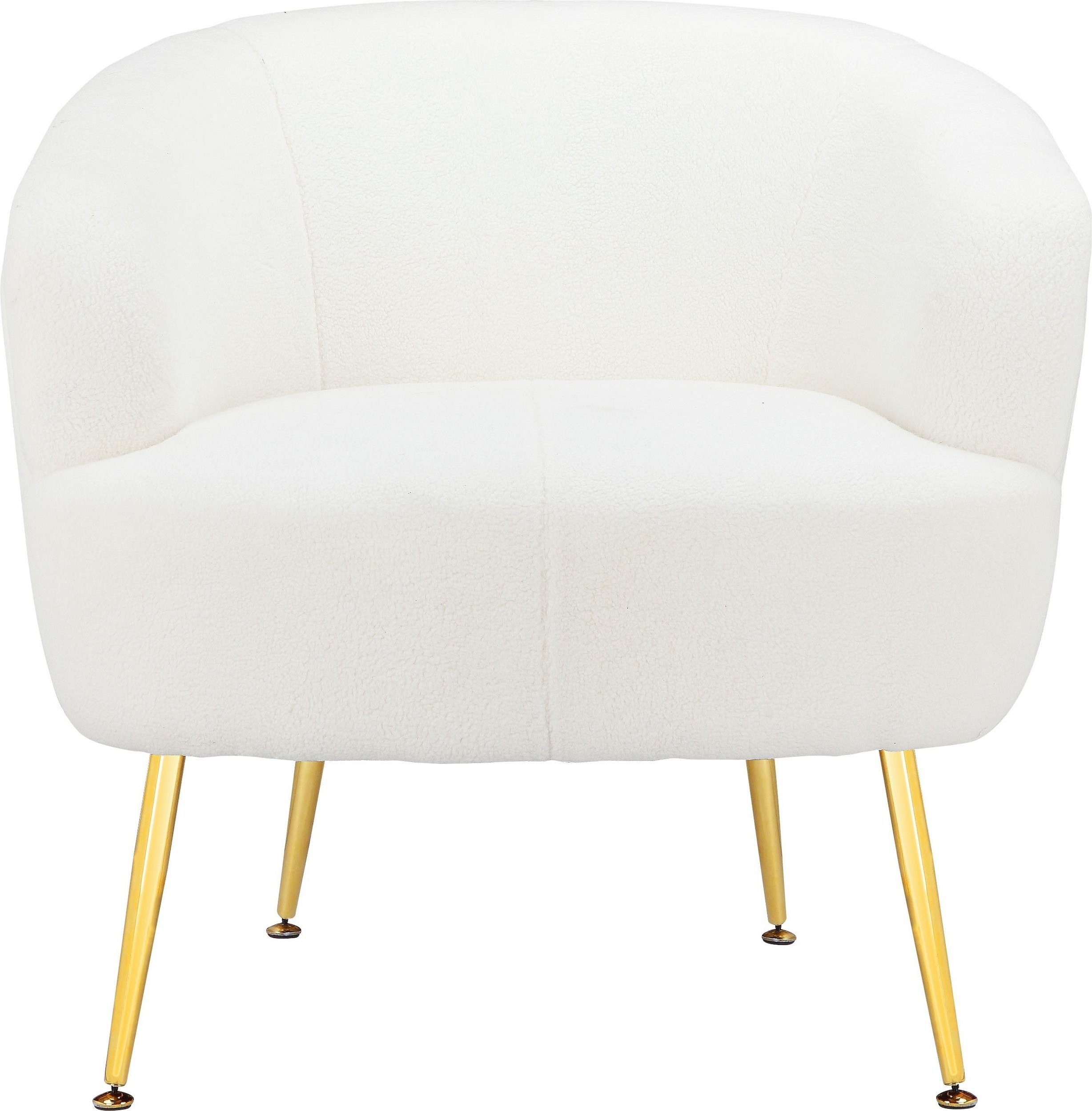 Loungesessel loft24 Scavo, color armchair Upholstered gold with