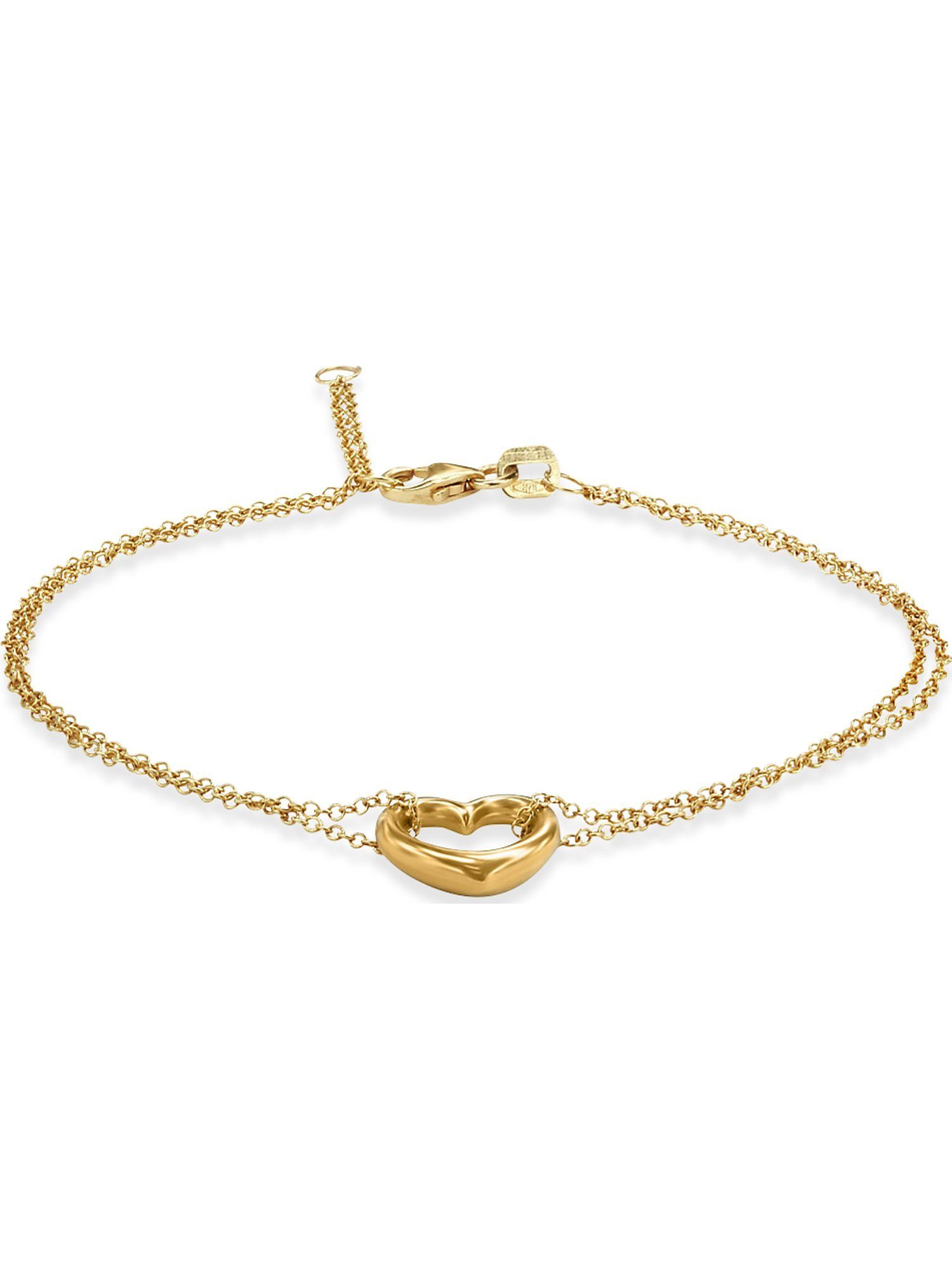 CHRIST Goldarmband CHRIST Damen-Armband 375er Gelbgold Herz günstig online kaufen