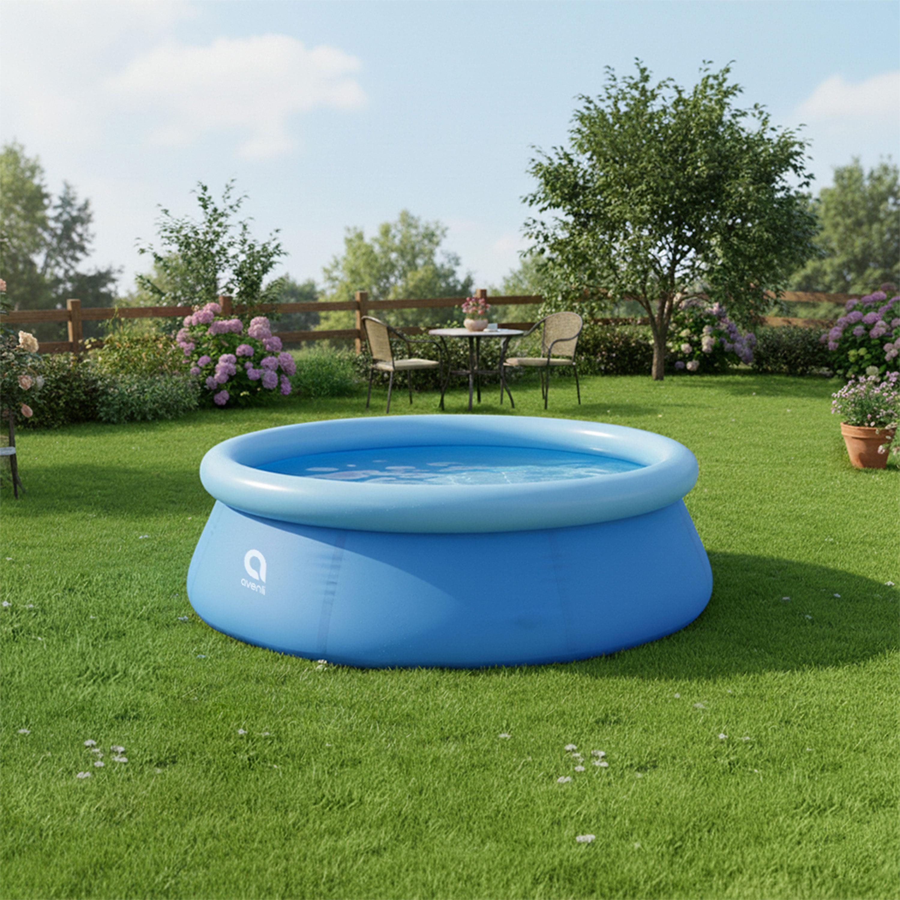Avenli Pool Prompt Set Pool 244 x 63 cm (Aufstellpool mit aufblasbarem Ring, Quick Up Pool ohne Pumpe), Swimmingpool auch als Ersatzpool geeignet