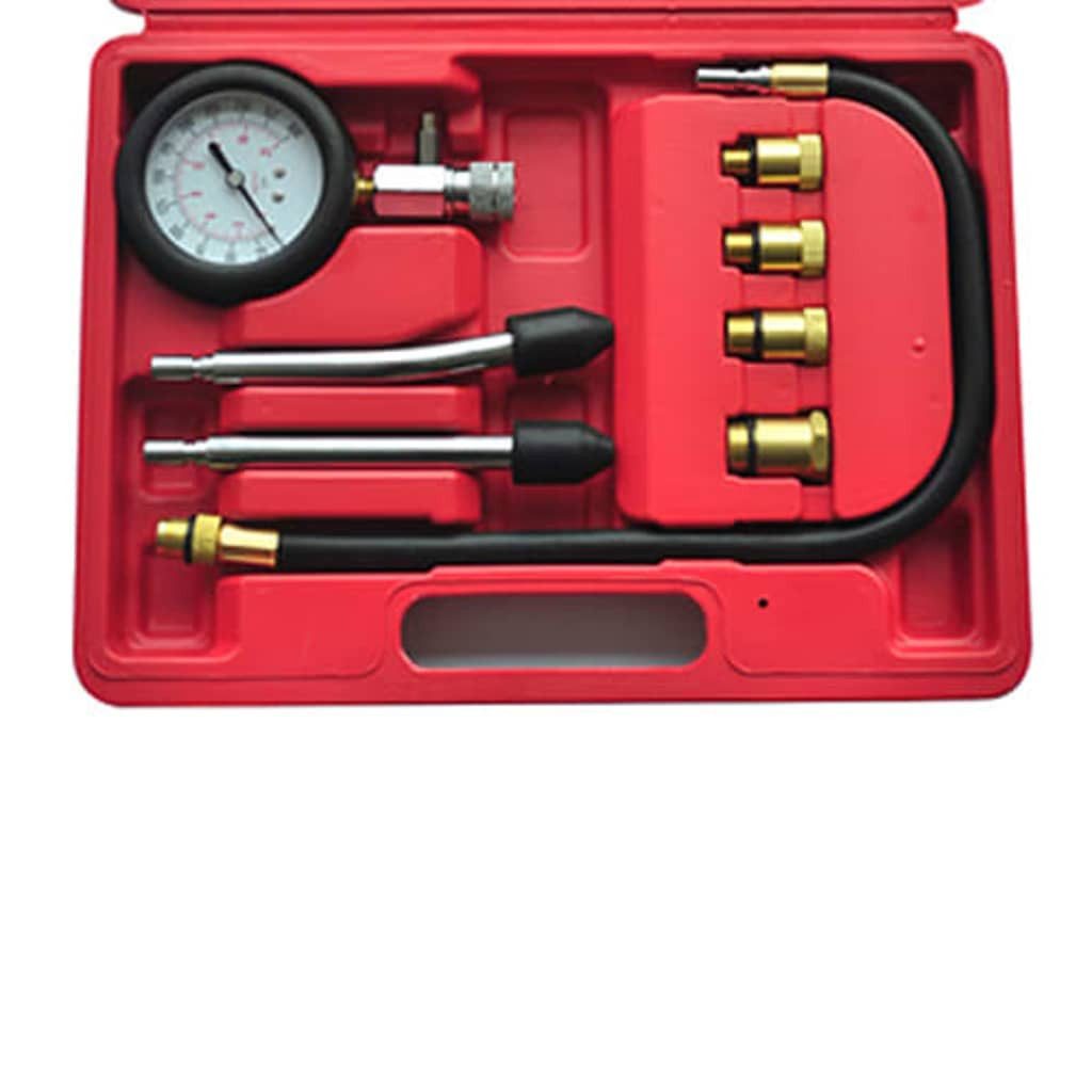 vidaXL Wasserkühlung 9-tlg. Kompressionstester-Set für Benzinmotoren