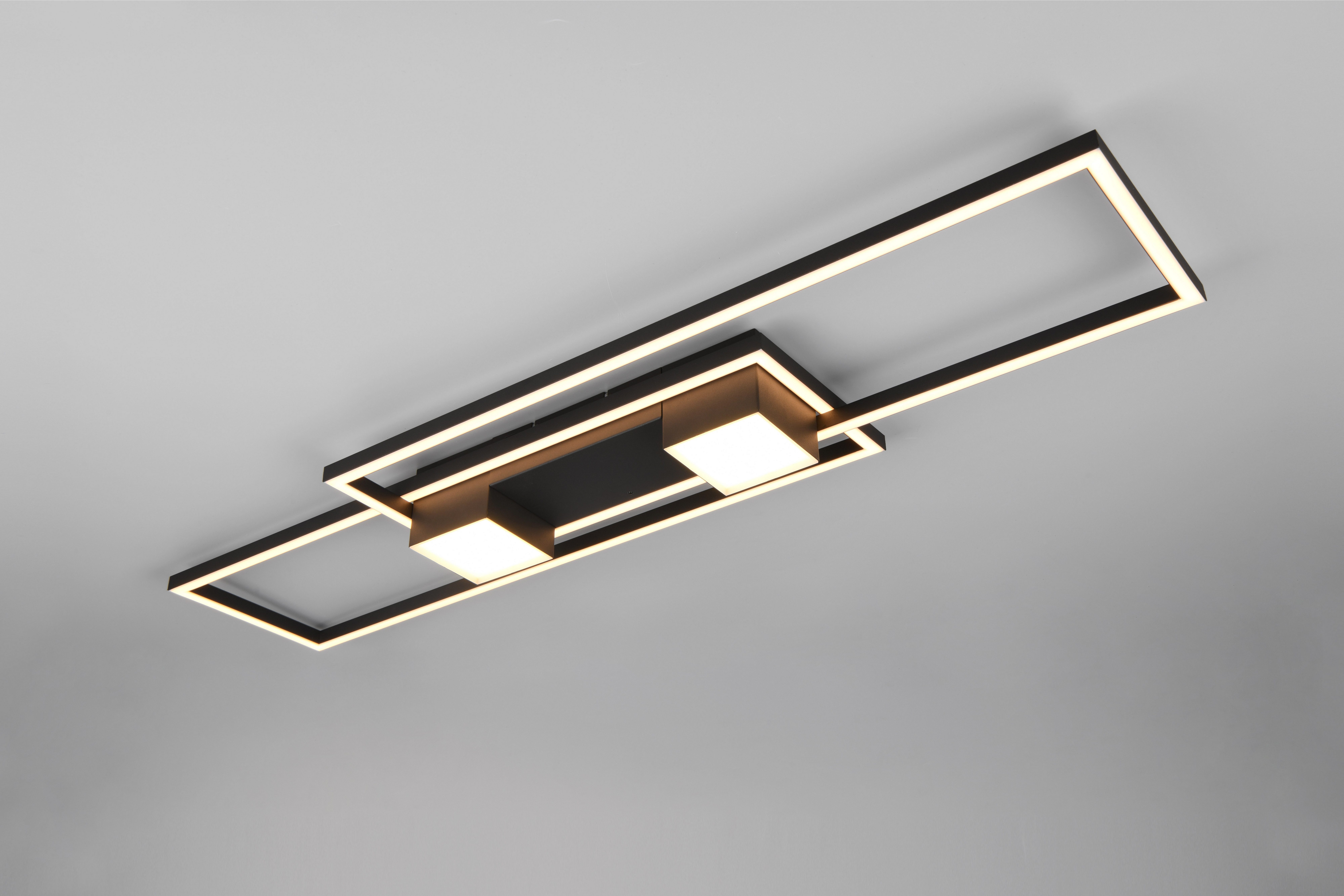 TRIO Leuchten LED Deckenleuchte ALBANY LED Deckenlampe 37W 4300 Lumen warmweiß bis kaltweiß 2700-6500K, Dimmfunktion, LED fest integriert, warmweiß - kaltweiß, Fernbedienung, Lichtfarbe einstellbar, Memory, Nachtlicht, dimmbar