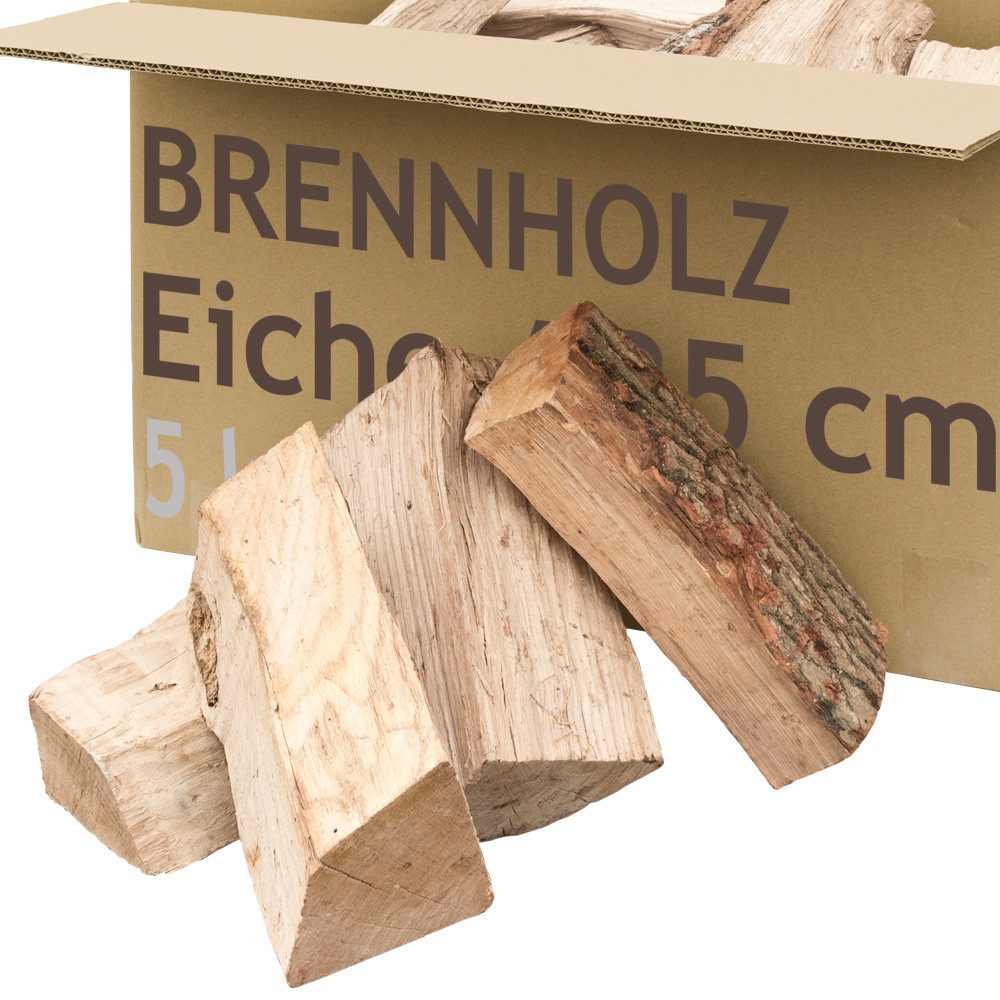 Flameup Kaminholz Brennholz Kaminholz Holz Eiche 5-500kg Ofen Kamin Kaminofen Grill 25cm, 5 kg