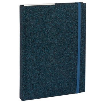 Idena Notizbuch Notizbuch - Notebook - 192 Seiten - kariert - nachtblau Glitter