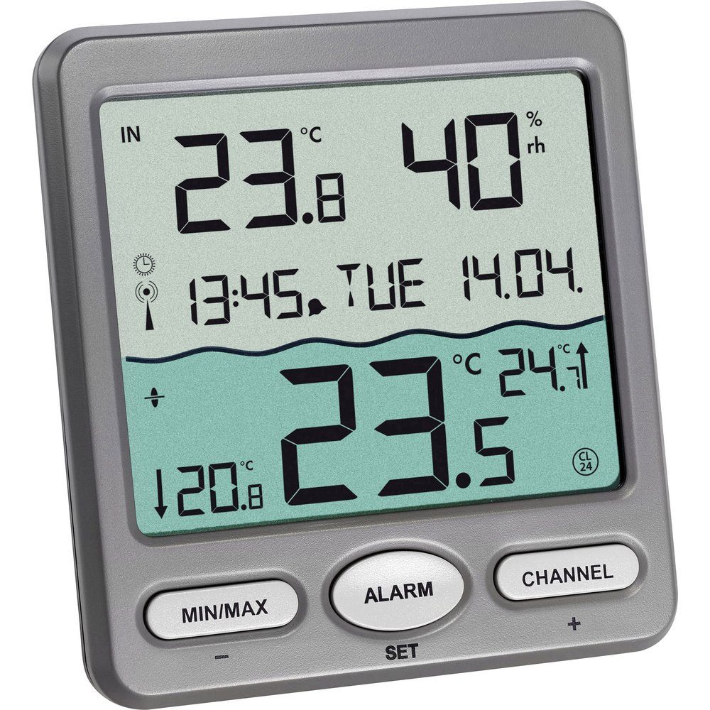 TFA Dostmann Hygrometer TFA Dostmann VENICE Funk-Pool-Thermometer Schwimmbecken-Thermometer An