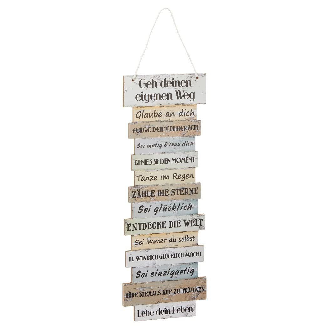 Bada Bing Holzbild Holz Wandschild Lebenseinstellung günstig online kaufen