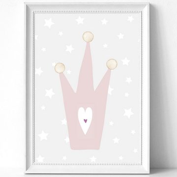 homestyle-accessoires Poster Bilderset SCHLAF SCHÖN KLEINER ENGEL - BAMBI REH FRECH & WUNDERBAR Kinderbilder Nursery DIN A3/A4 Prints --- VERSANDKOSTENFREI ---, (5 St), Ohne Bilderrahmen