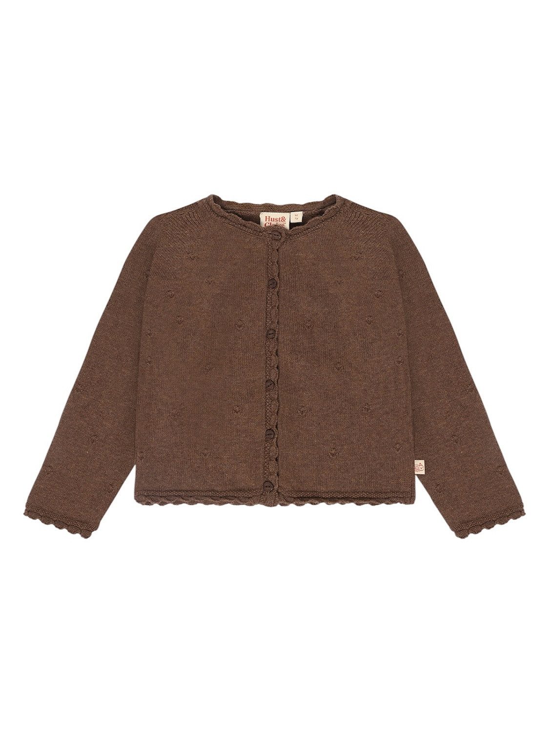 Hust & Claire Jacquardstrickjacke HCCilja Pointelle (1-tlg) Mädchen Strickjacke HCCilja Pointelle in Toffee Melange