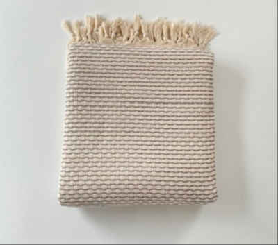 Wohndecke Handgewebte Verla aus 100% Biobaumwolle 200x240cm, Sandiik, Handgewebt