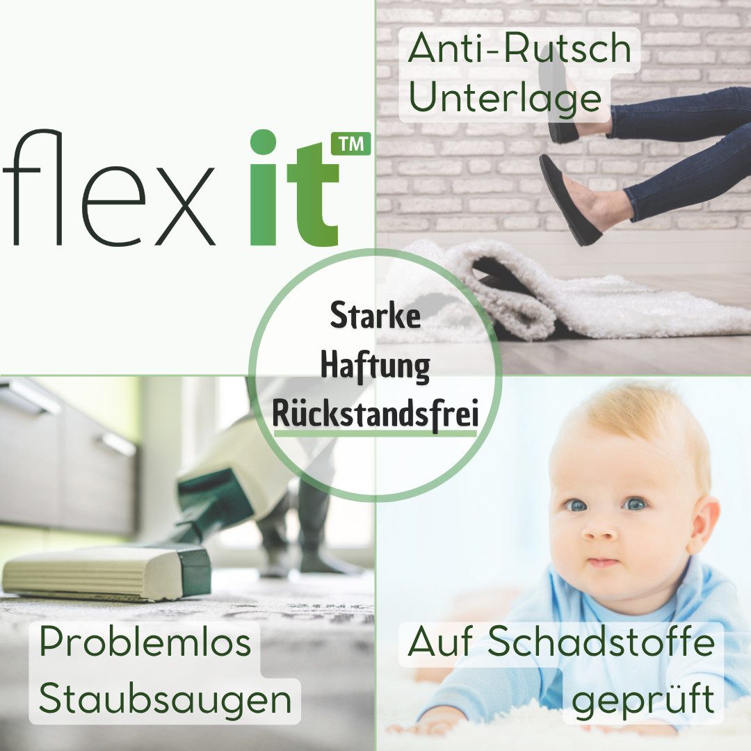 flex it Antirutsch Teppichunterlage flex it Classic Comfort Antirutschmatte für Teppich, (1-St), Kein Verkleben und keine Rückstände – Bild 5 von 5