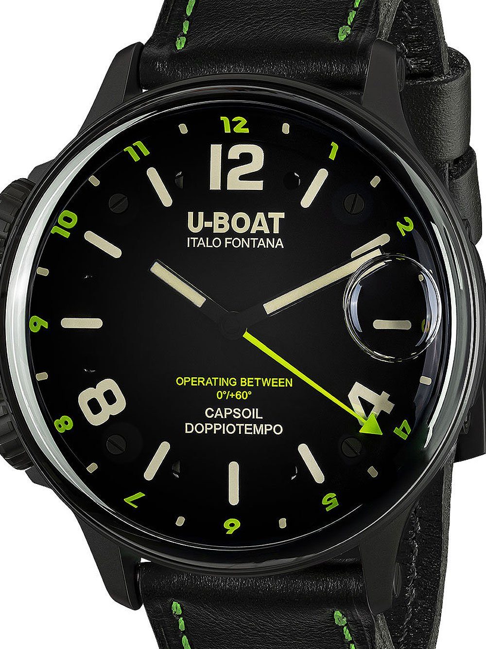 U-Boat Schweizer Uhr U-Boat 9675 Capsoil Doppiotempo DLC GMT Herrenuhr