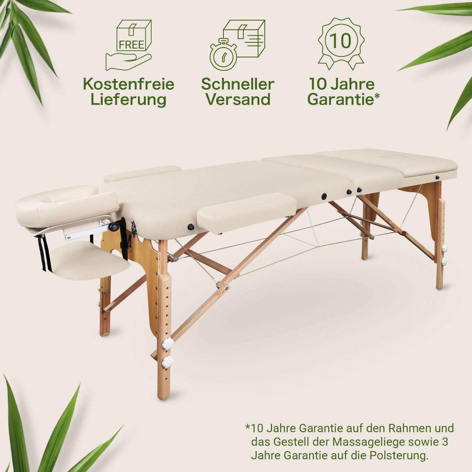Massunda Massageliege Massunda All-Inclusive – Höhenverstellbar & Mobil mit Armauflage