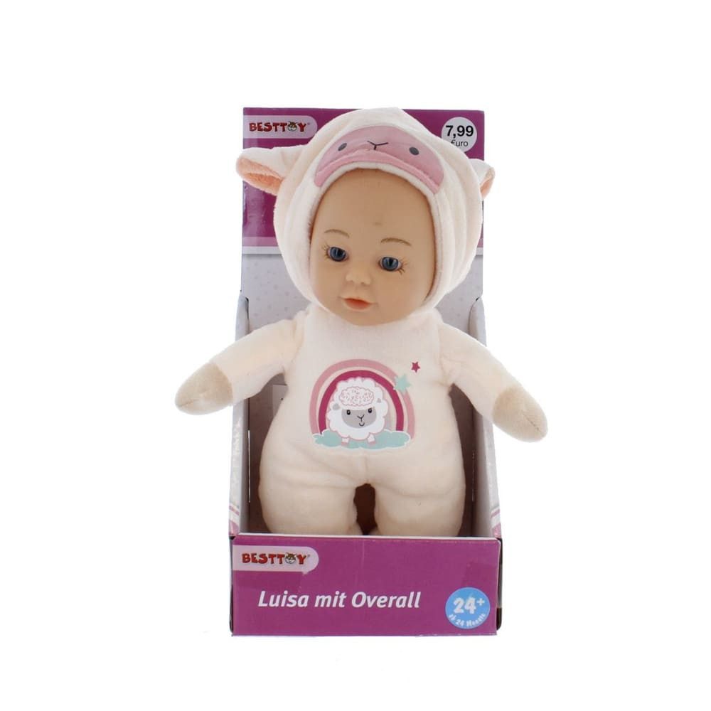 Besttoy Babypuppe Besttoy - Weichpuppe mit Anzug - Schaf