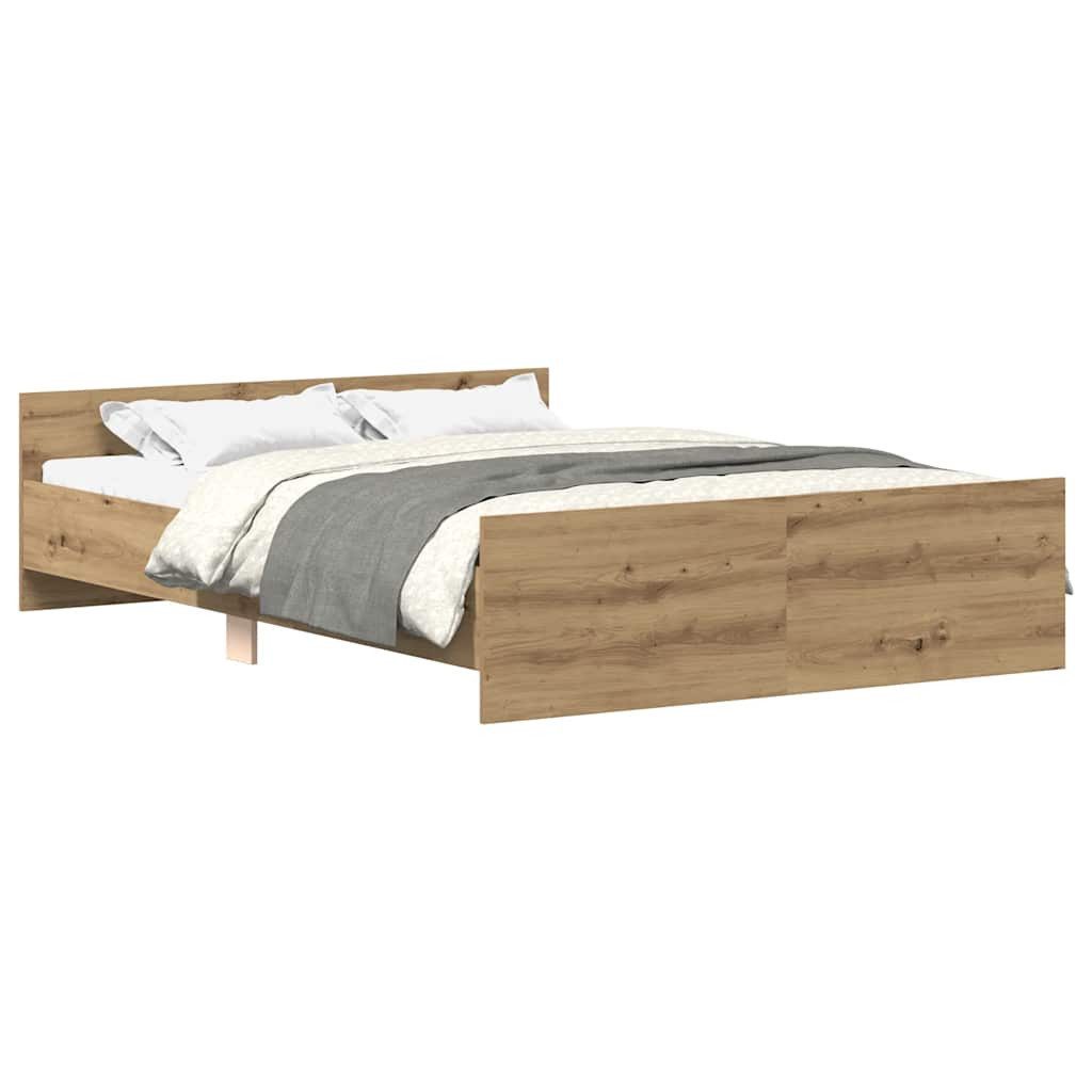 vidaXL Bett Bettgestell ohne Matratze Artisan-Eiche günstig online kaufen