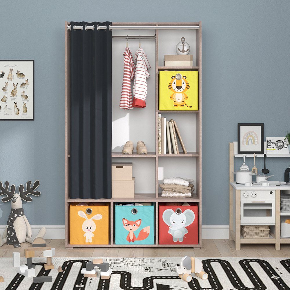 Vicco Kleiderschrank Luigi, Sonoma, 105.8 x 178.1 cm Mit Faltboxen (bunt) (1-St)