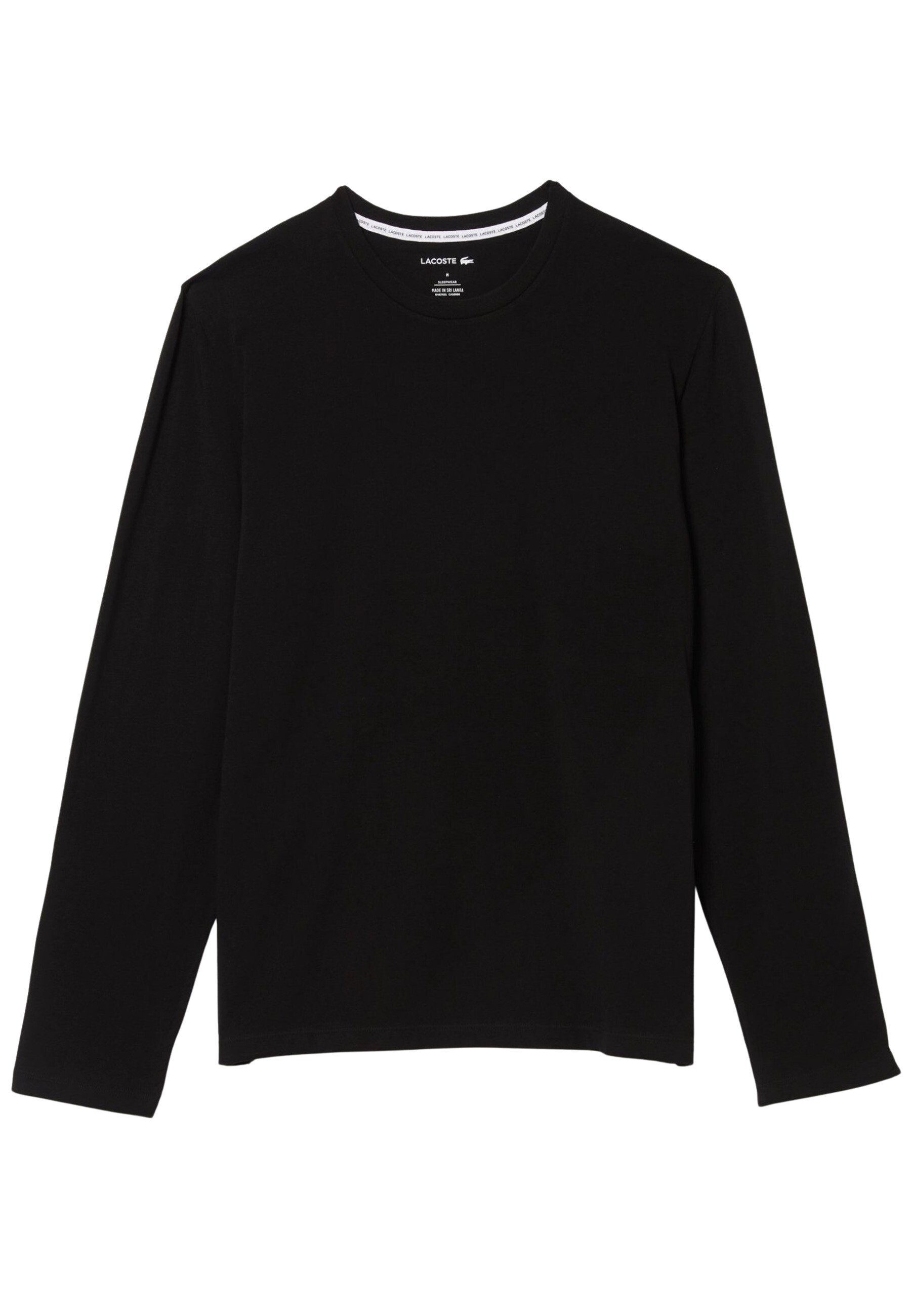 Lacoste Longsleeve Shirt Langarmshirt aus Baumwolljersey im 2 Pack (1-tlg) BLACK (031) | Schlafshirts