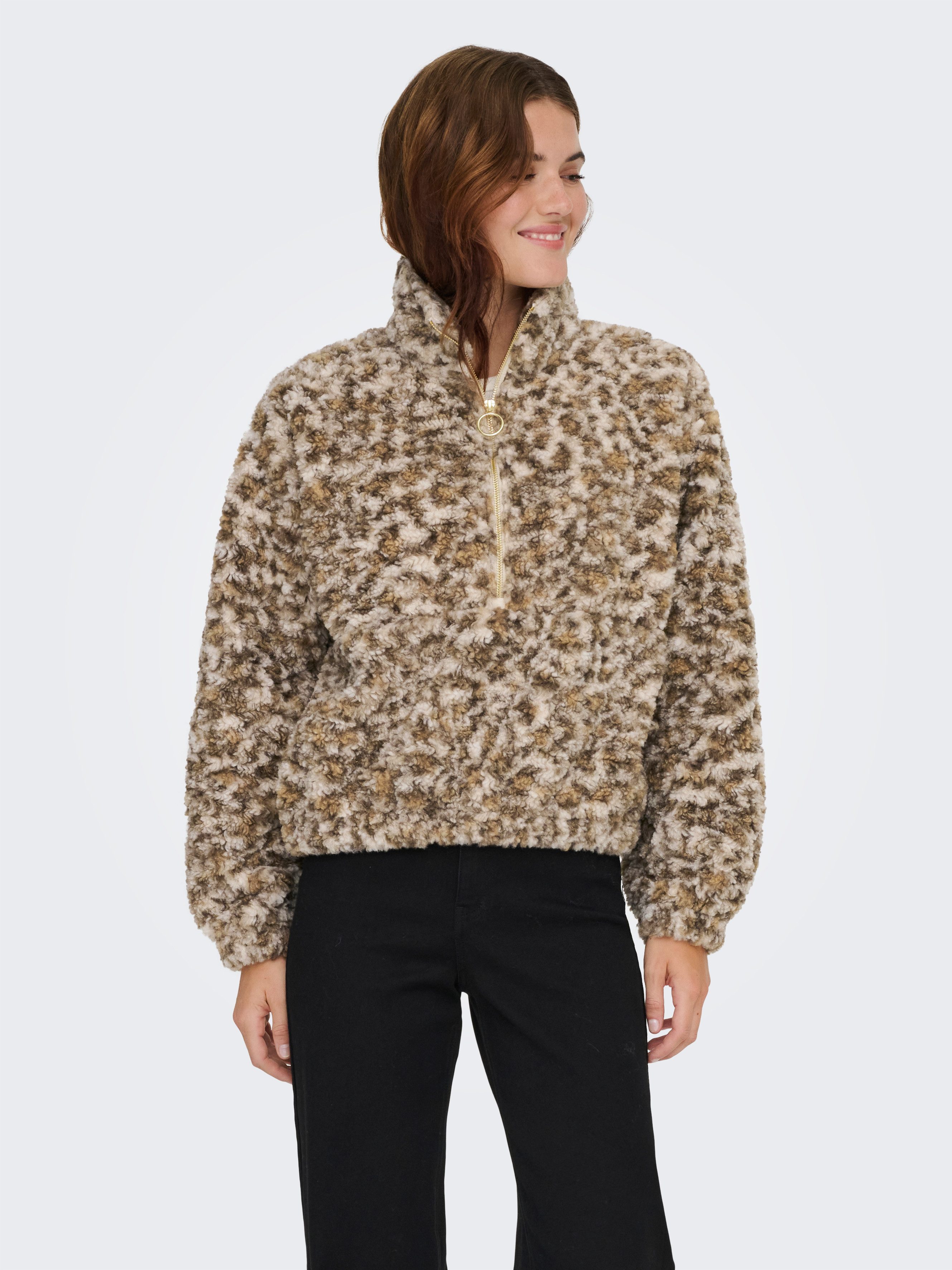 ONLY Sweatjacke ONLXENA L/S TEDDY BOX SWT günstig online kaufen