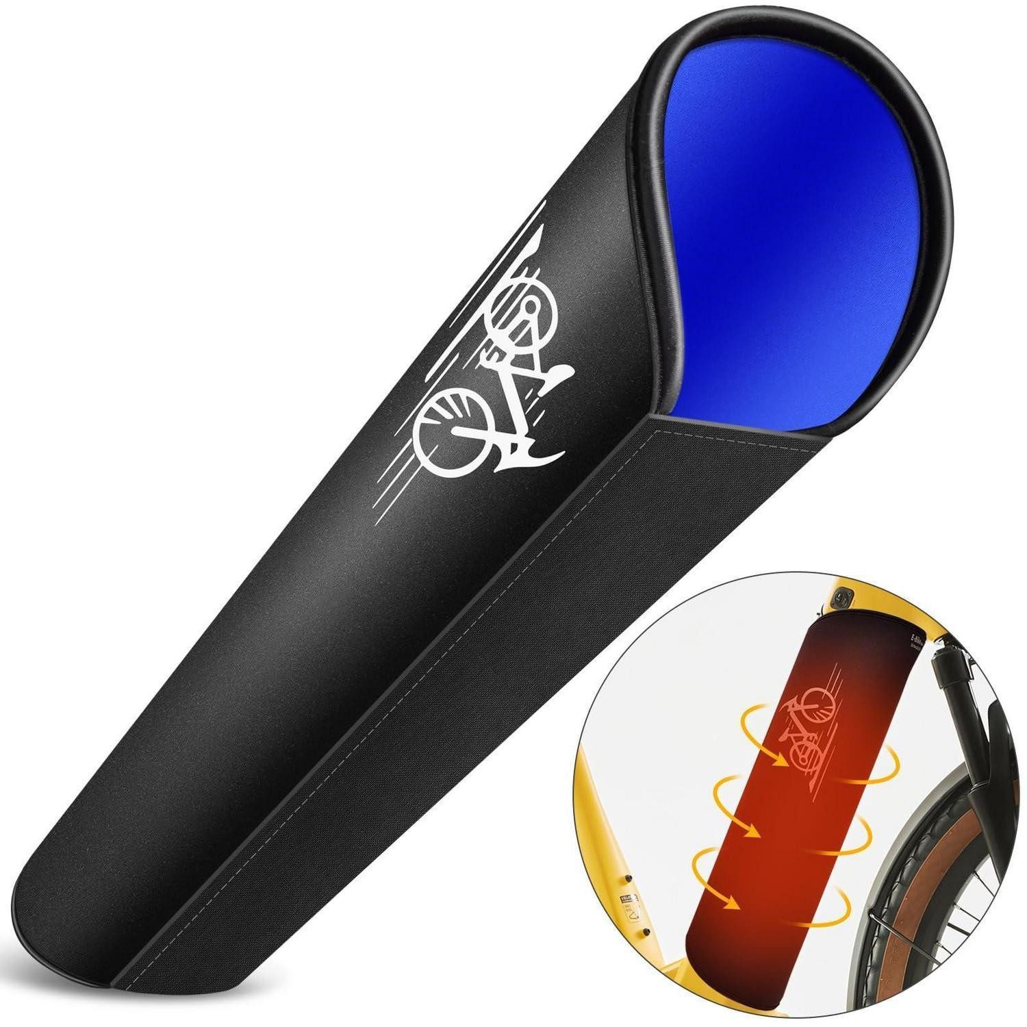 LuxusKollektion Akku-Schutzhülle E-Bike Akku Schutzhülle Neopren 5mm Thermoschutz 28-45 cm Reflektoren