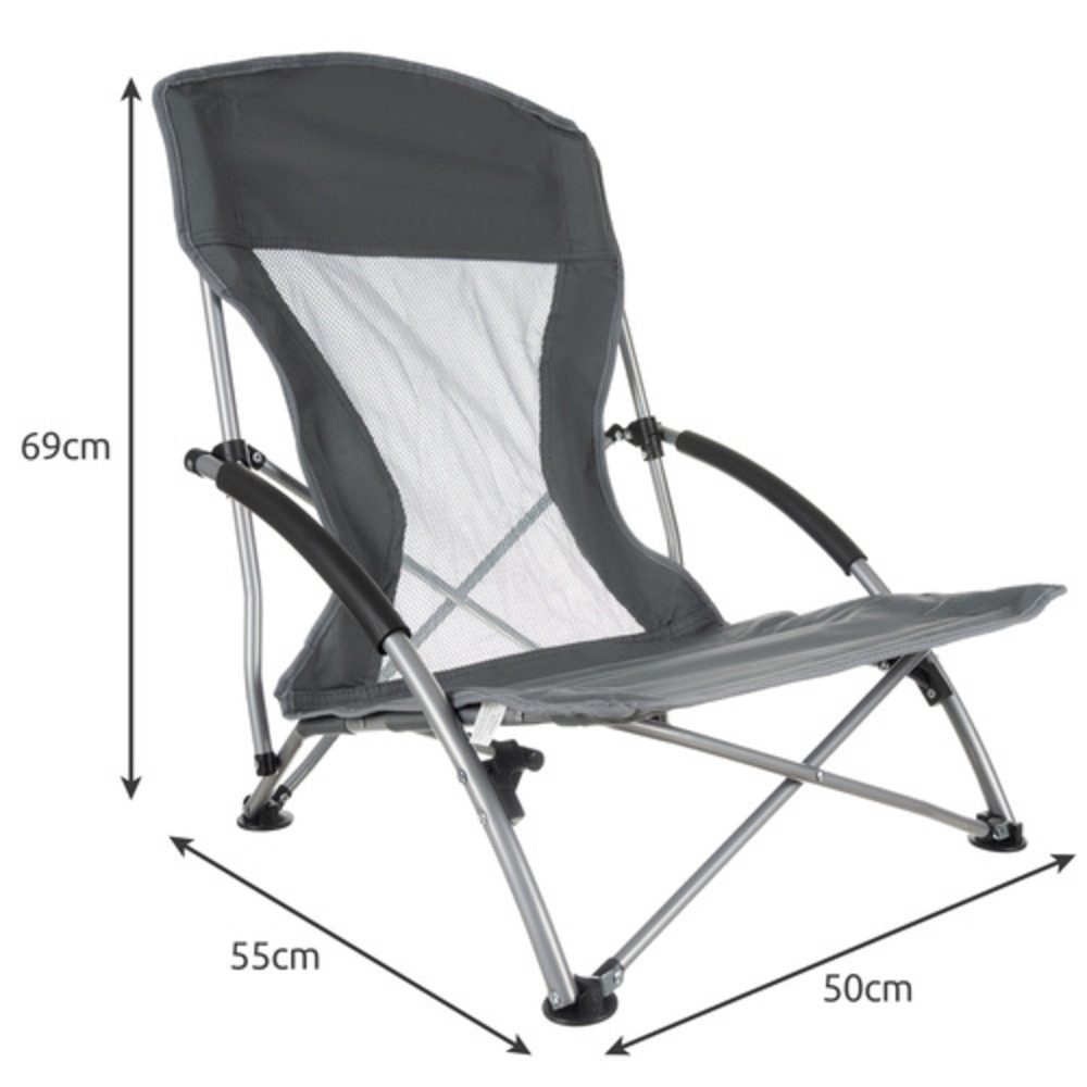 Trizand Angelstuhl Klappstuhl Touristenstuhl faltbar (Spar-Set, 1 St), platzsparend und ideal für Camping, Picknick, Strand oder Garten