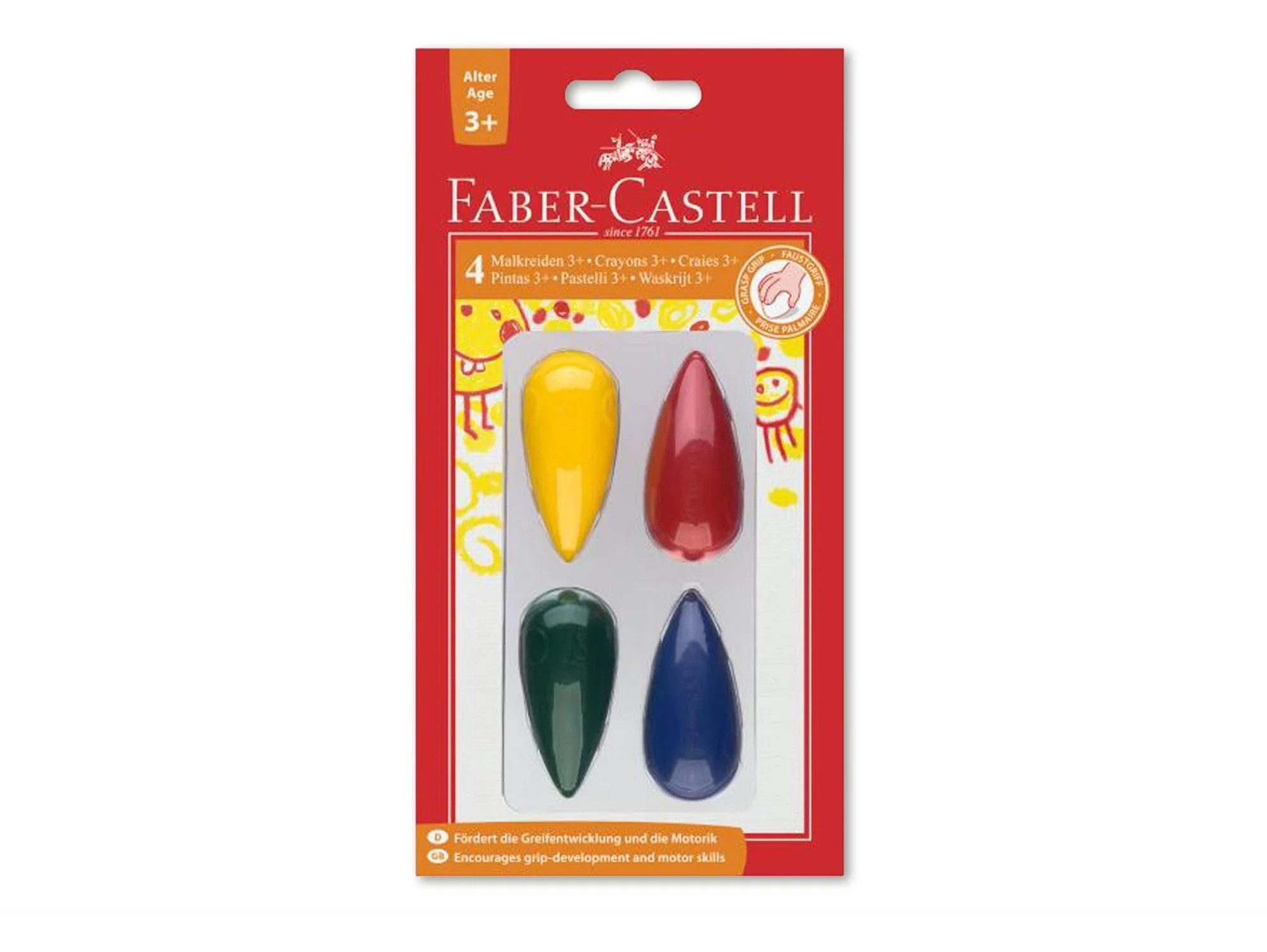 Faber-Castell Malkreide Kreiden Bunt 4 Stück